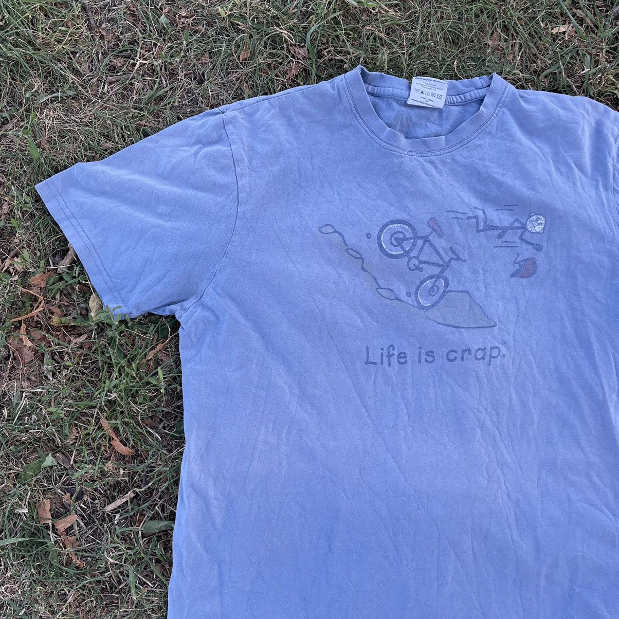 Vintage Vintage 90s Adult “ Life is Crap ” Art Humor Tee Streetwear Size US L / EU 52-54 / 3 - 3 Thumbnail