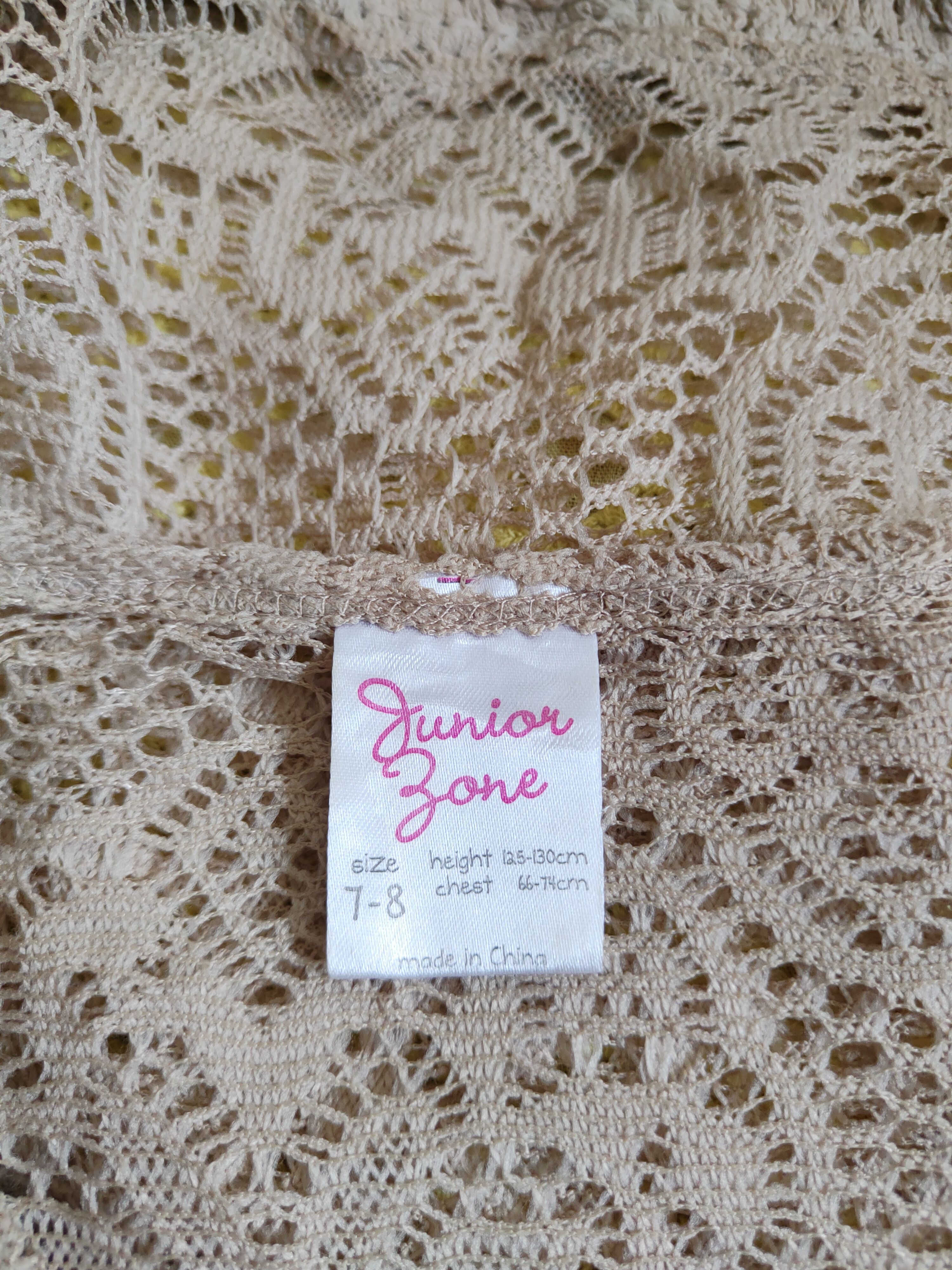 Homespun Knitwear Junior Zone Brown Crochet Meshnet Crop Tops #S979 Size XS / US 0-2 / IT 36-38 - 9 Thumbnail