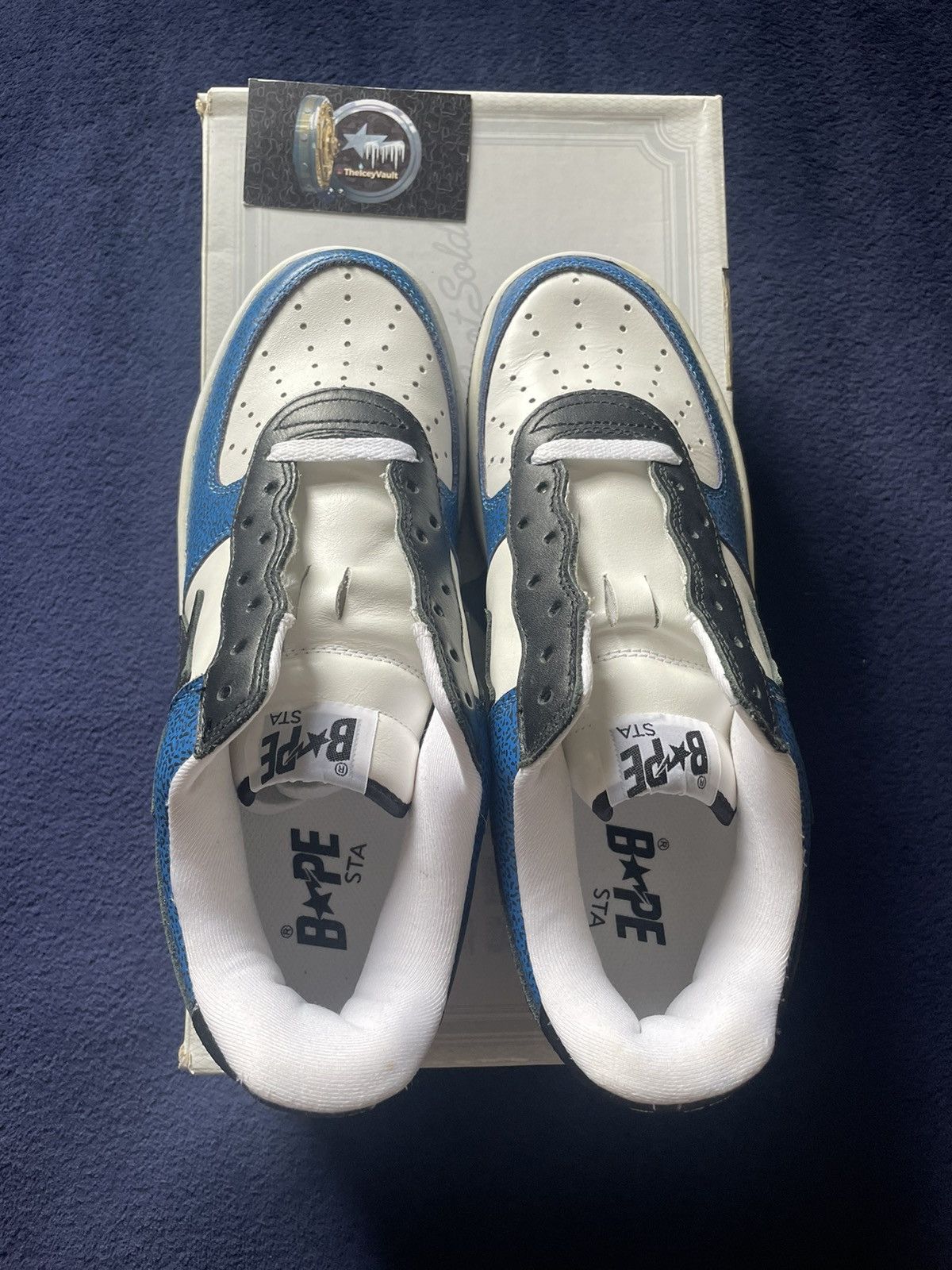 Bape OG Bape Blue/Black/White Bapestas Size US 9 / EU 42 - 3 Thumbnail