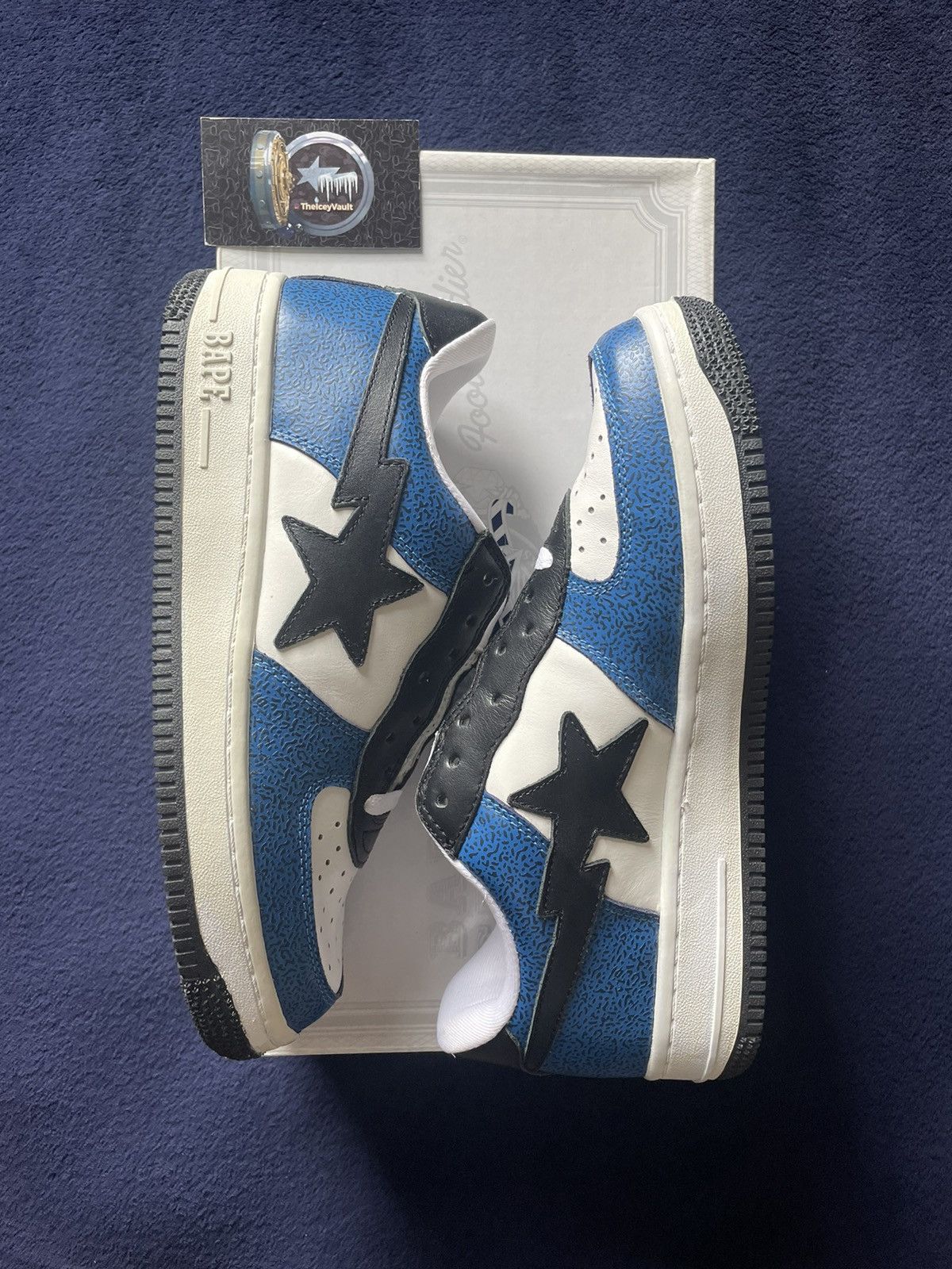 Bape OG Bape Blue/Black/White Bapestas Size US 9 / EU 42 - 2 Thumbnail