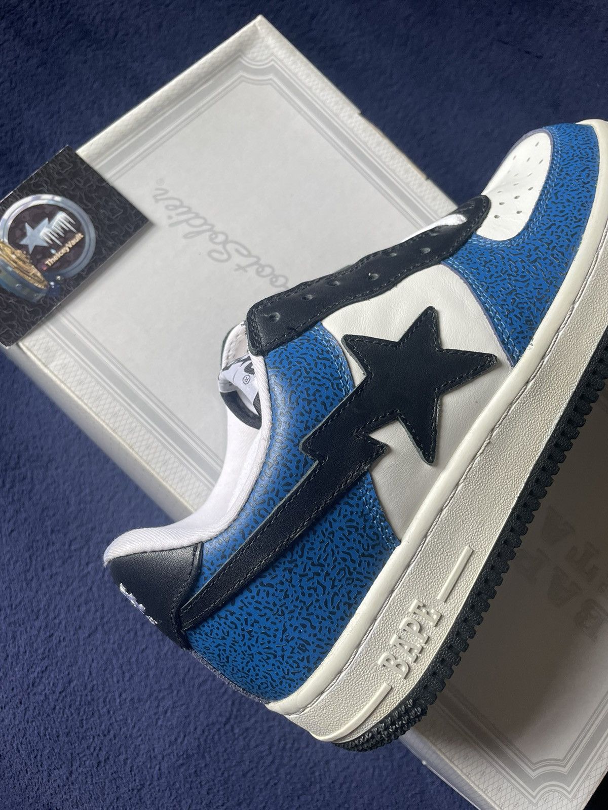 Bape OG Bape Blue/Black/White Bapestas Size US 9 / EU 42 - 7 Thumbnail