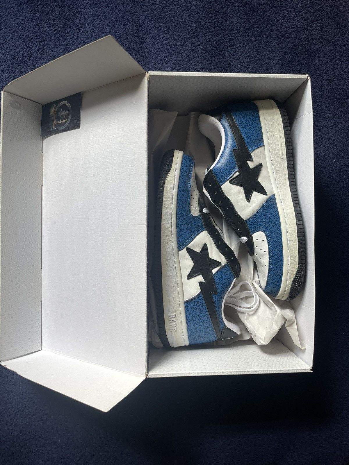 Bape OG Bape Blue/Black/White Bapestas Size US 9 / EU 42 - 9 Thumbnail