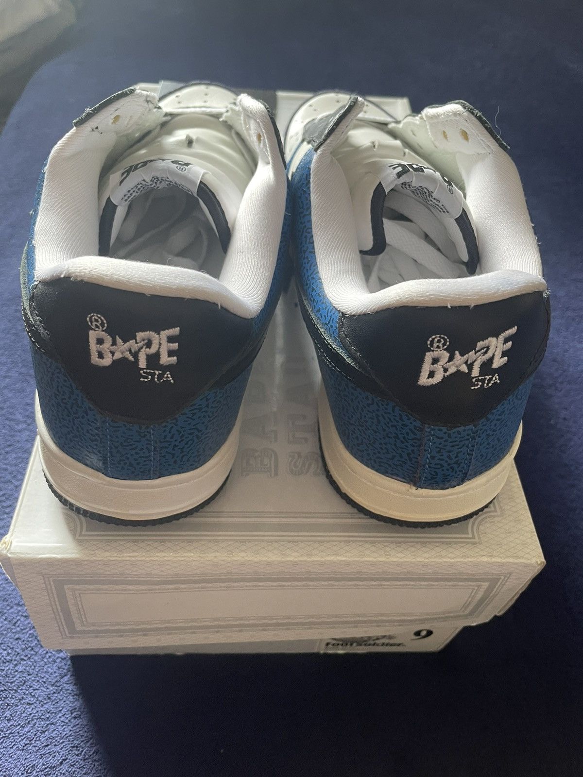 Bape OG Bape Blue/Black/White Bapestas Size US 9 / EU 42 - 5 Thumbnail