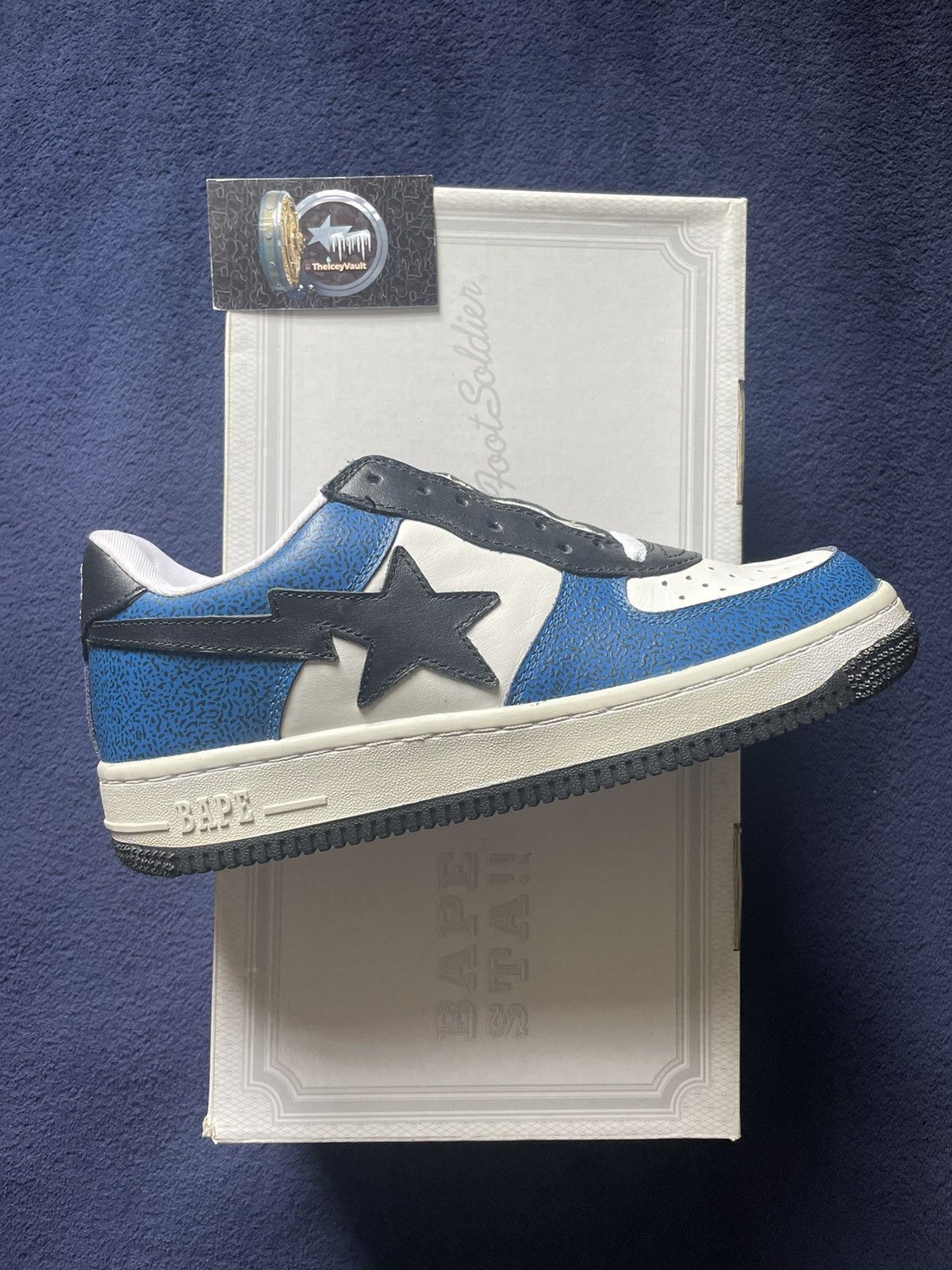 Bape OG Bape Blue/Black/White Bapestas Size US 9 / EU 42 - 6 Thumbnail