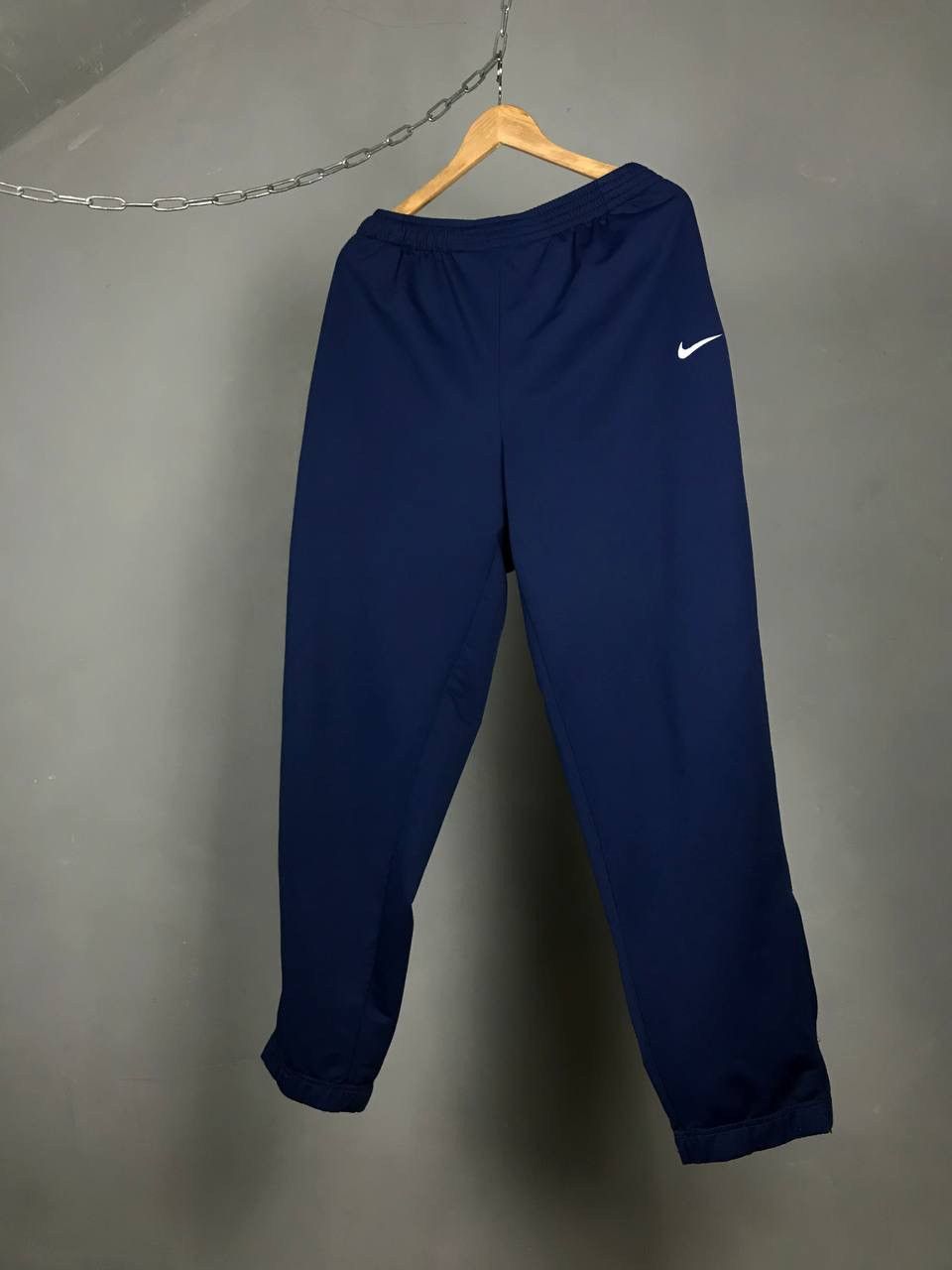 Vintage Nike swoosh streetwear vintage blue sweatpants Size US 34 / EU 50 - 1 Thumbnail