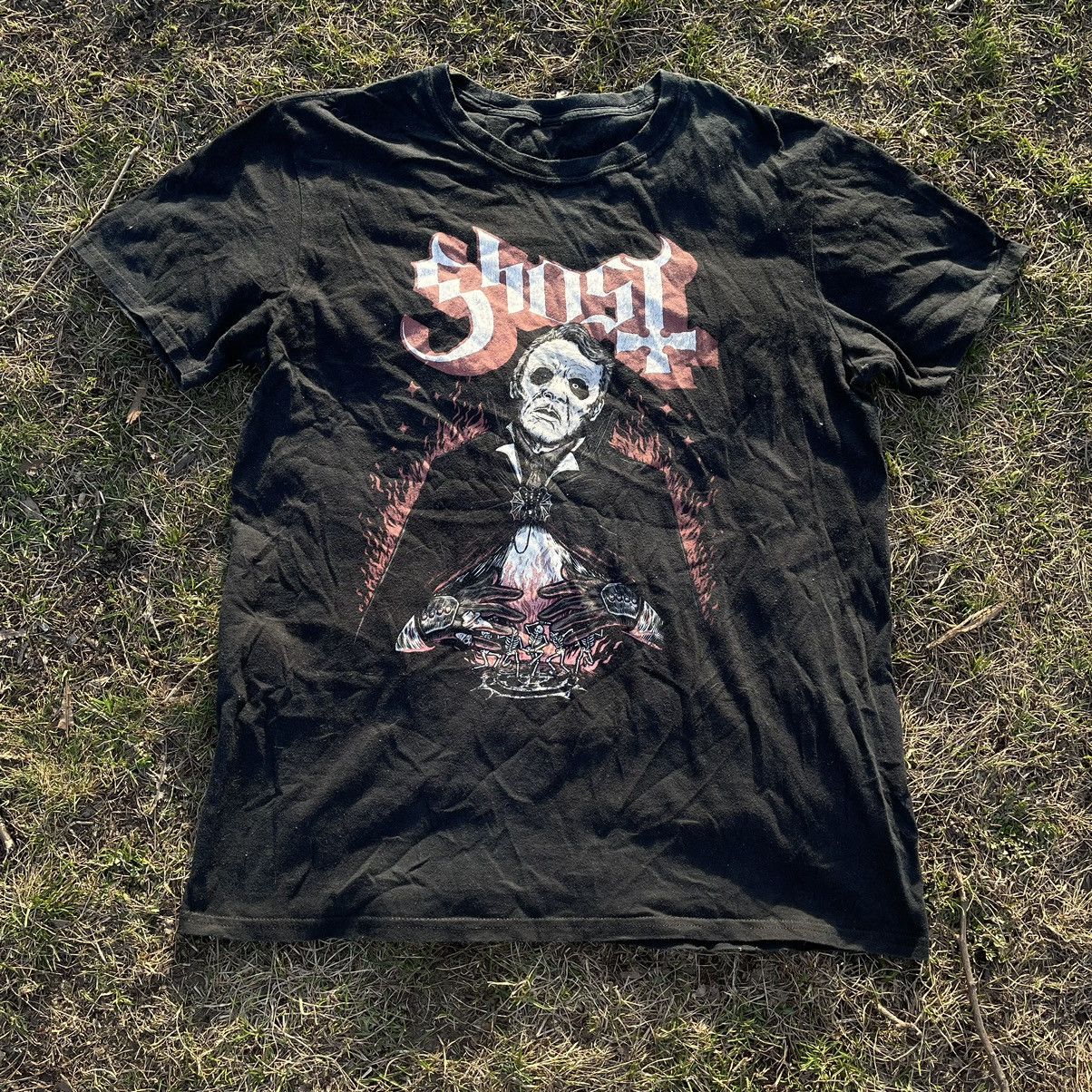 Vintage Vintage 90s Ghost Graphic Tee Sun Faded Grunge Dark Baggy L Size US L / EU 52-54 / 3 - 3 Thumbnail