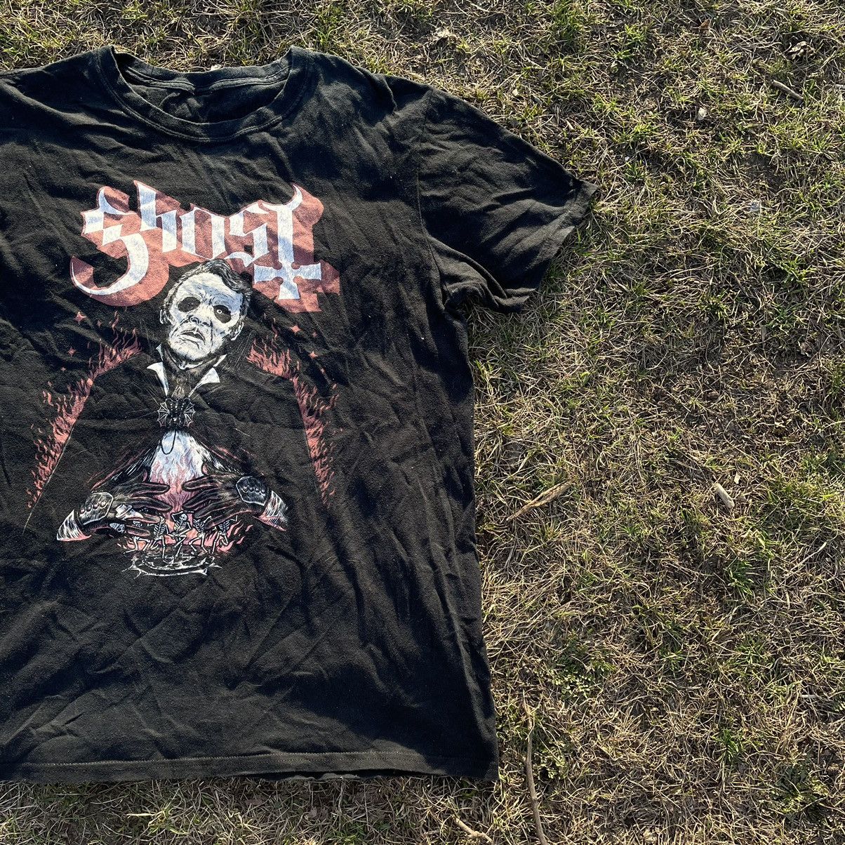 Vintage Vintage 90s Ghost Graphic Tee Sun Faded Grunge Dark Baggy L Size US L / EU 52-54 / 3 - 2 Thumbnail