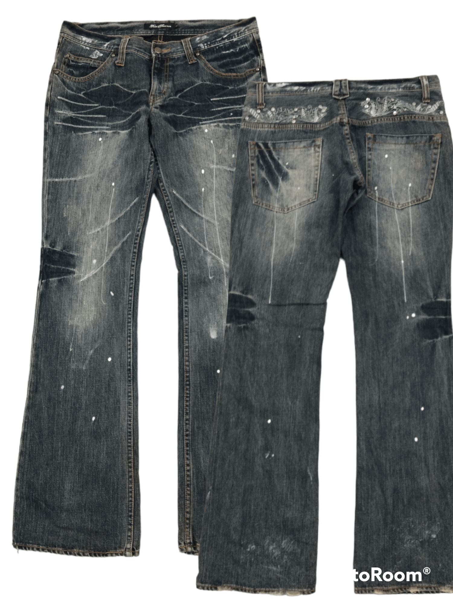 Japanese Brand FLARE SICK ROOT THREE DENIM PANTS Size US 32 / EU 48 - 1 Preview