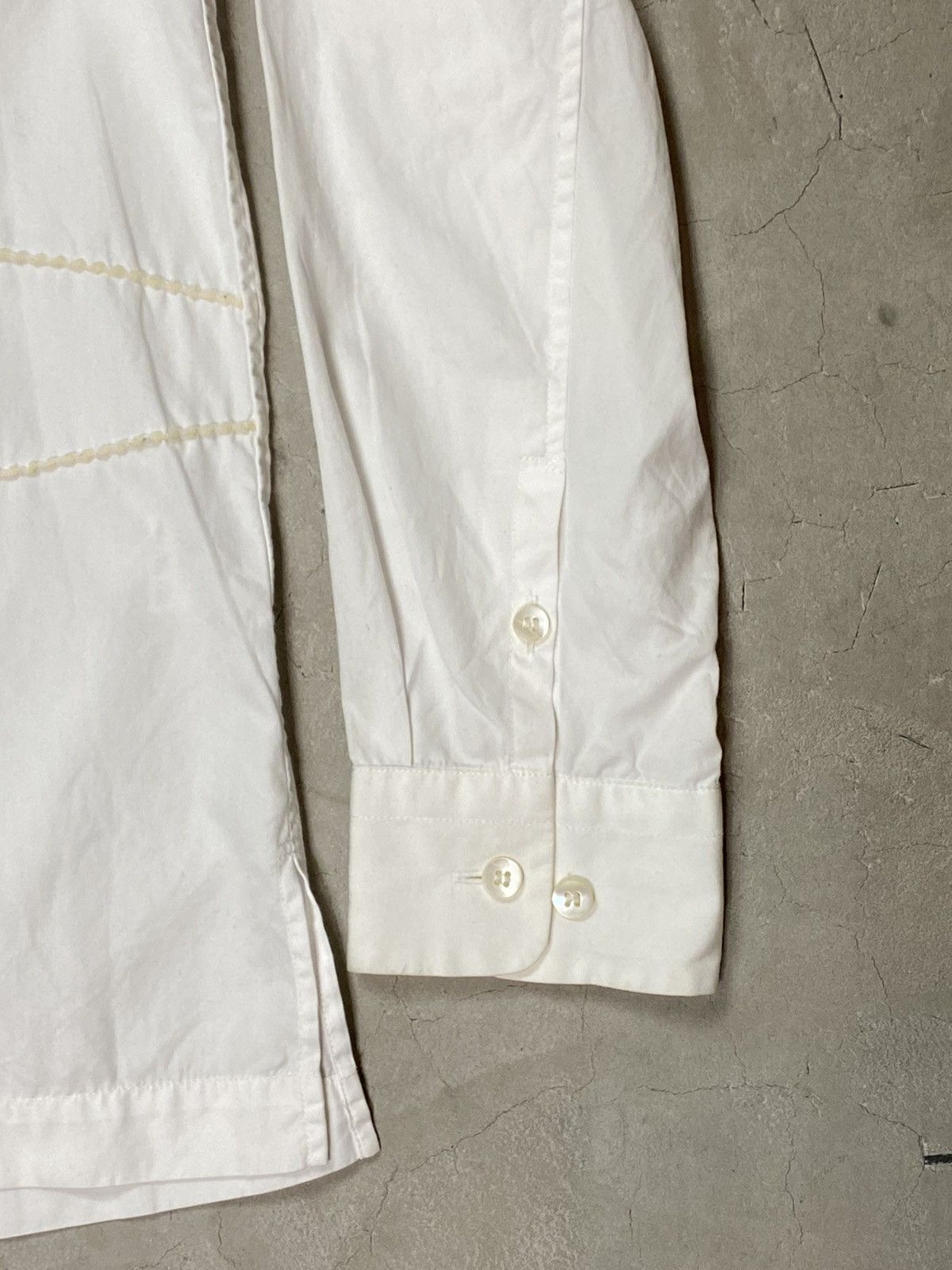 Issey Miyake Issey Miyake Man Embroidered Band Collar Shirt Size US L / EU 52-54 / 3 - 5 Thumbnail
