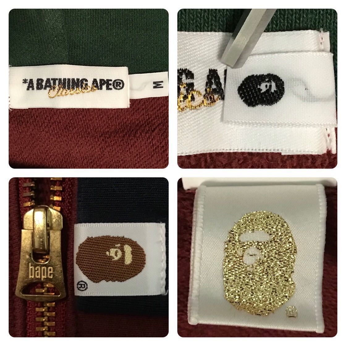 Bape BAPE general logo Full zip hoodie dark red Size US M / EU 48-50 / 2 - 7 Thumbnail