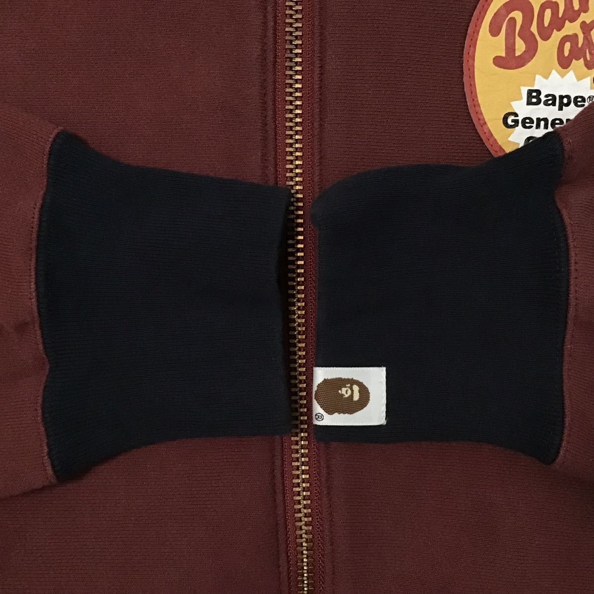 Bape BAPE general logo Full zip hoodie dark red Size US M / EU 48-50 / 2 - 5 Thumbnail