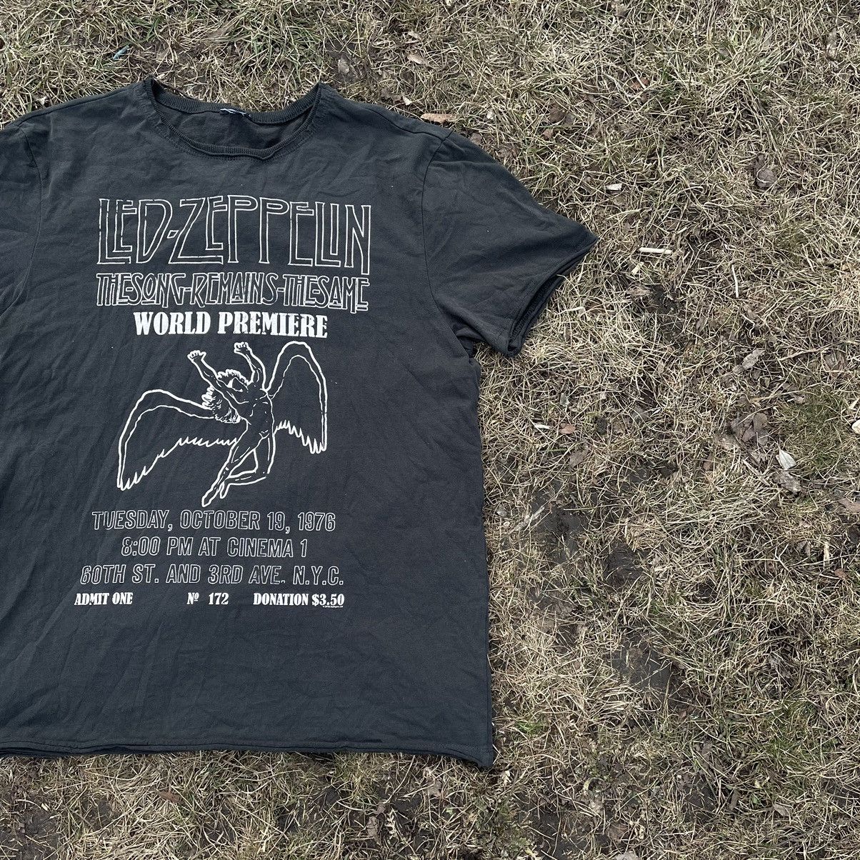 Vintage Vintage 90s Led Zeppelin Band Tee Sun Faded Grunge Slim M Size US M / EU 48-50 / 2 - 2 Thumbnail