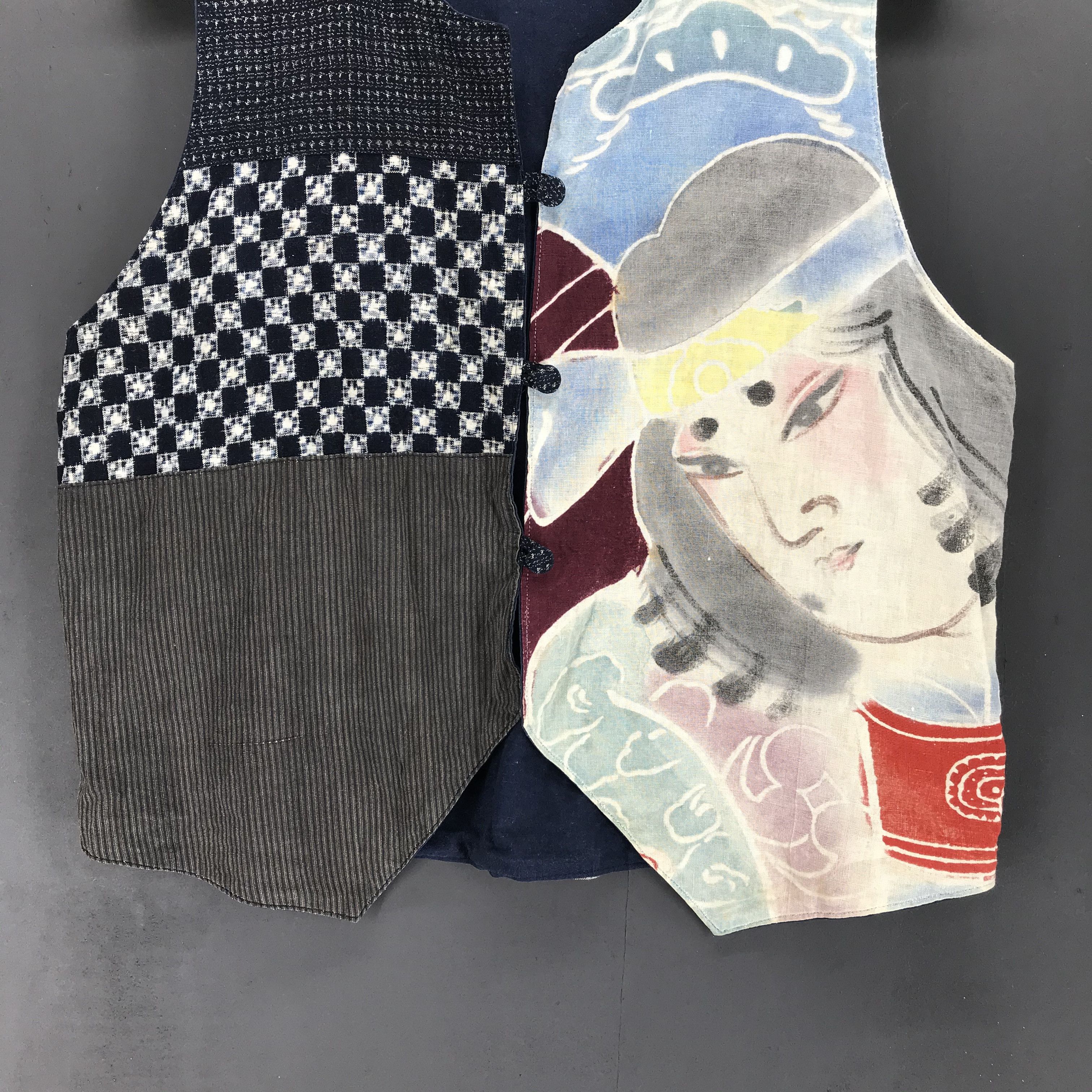 Vintage Vintage Artwork Patchwork Sashiko Vest #2057-77 Size US M / EU 48-50 / 2 - 3 Thumbnail