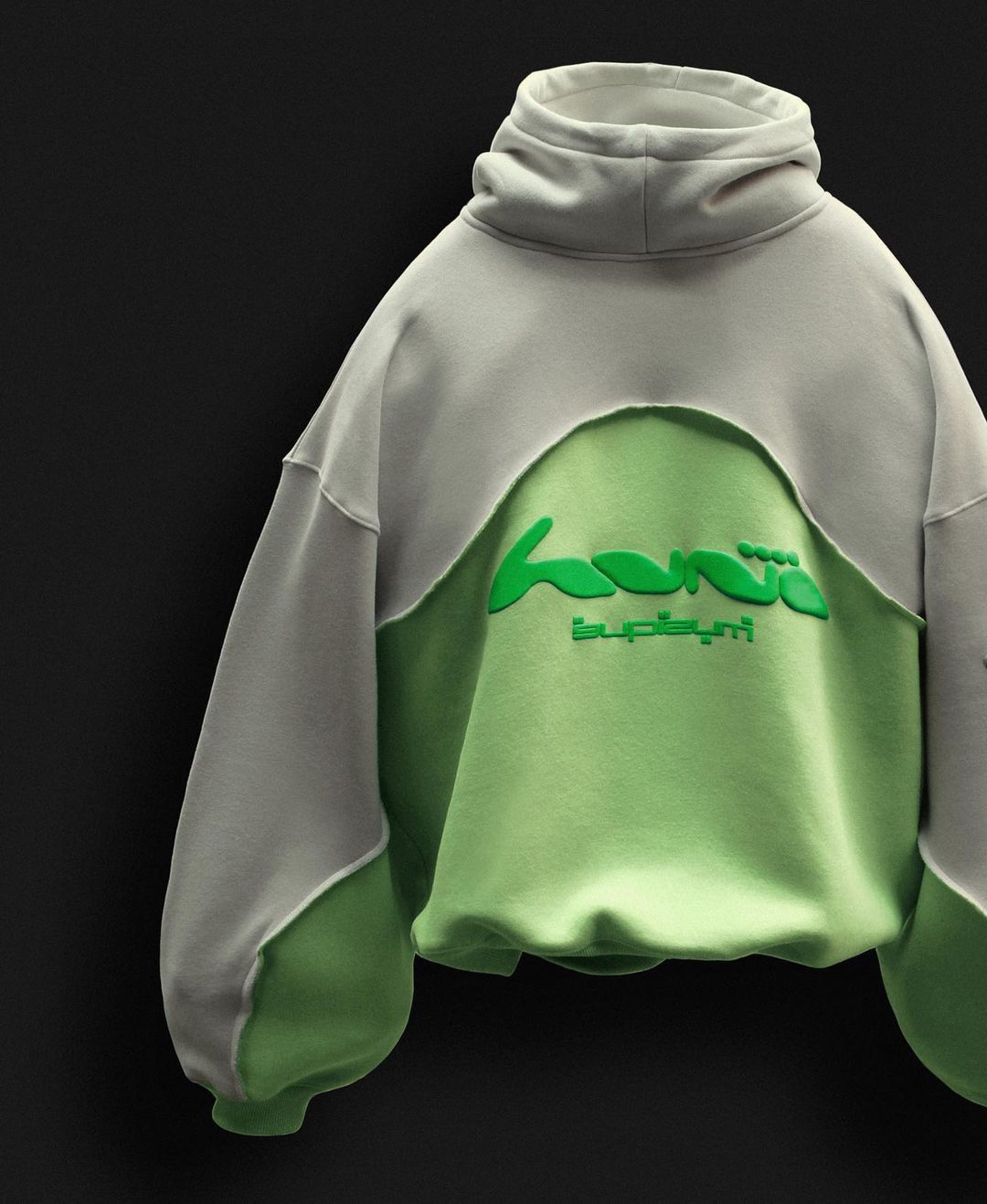 HUNI Design Huni design Green hoodie Size US L / EU 52-54 / 3 - 8 Thumbnail