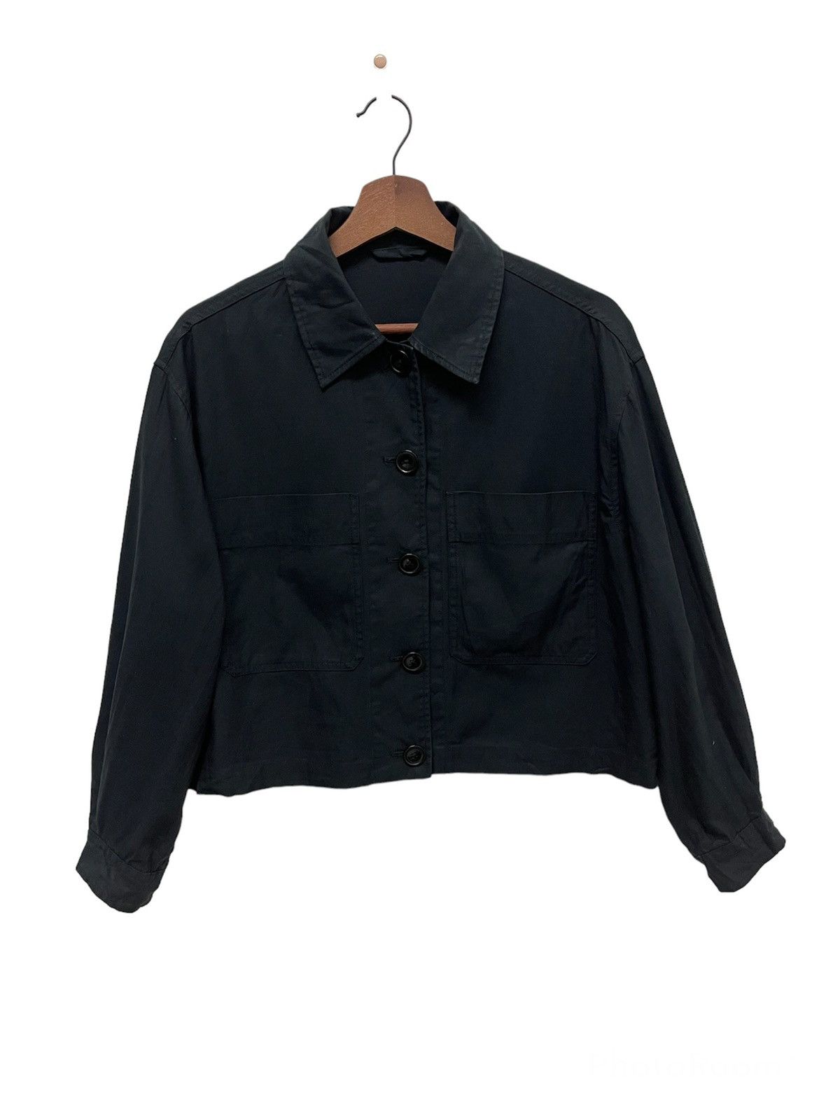 Christophe Lemaire × Uniqlo Y2K Uniqlo U Crop Jacket Streetwear Size L / US 10 / IT 46 - 1 Thumbnail