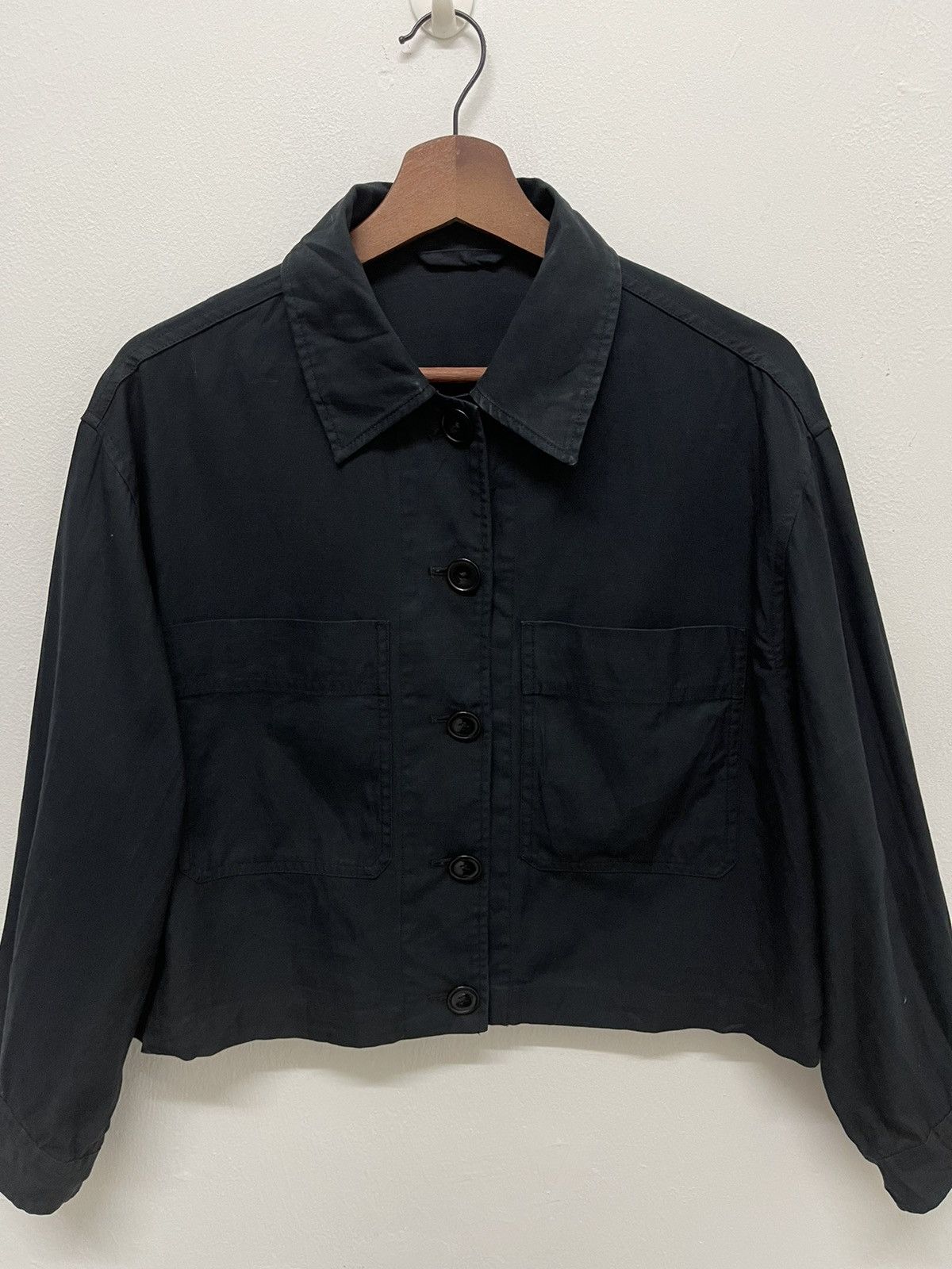 Christophe Lemaire × Uniqlo Y2K Uniqlo U Crop Jacket Streetwear Size L / US 10 / IT 46 - 2 Thumbnail