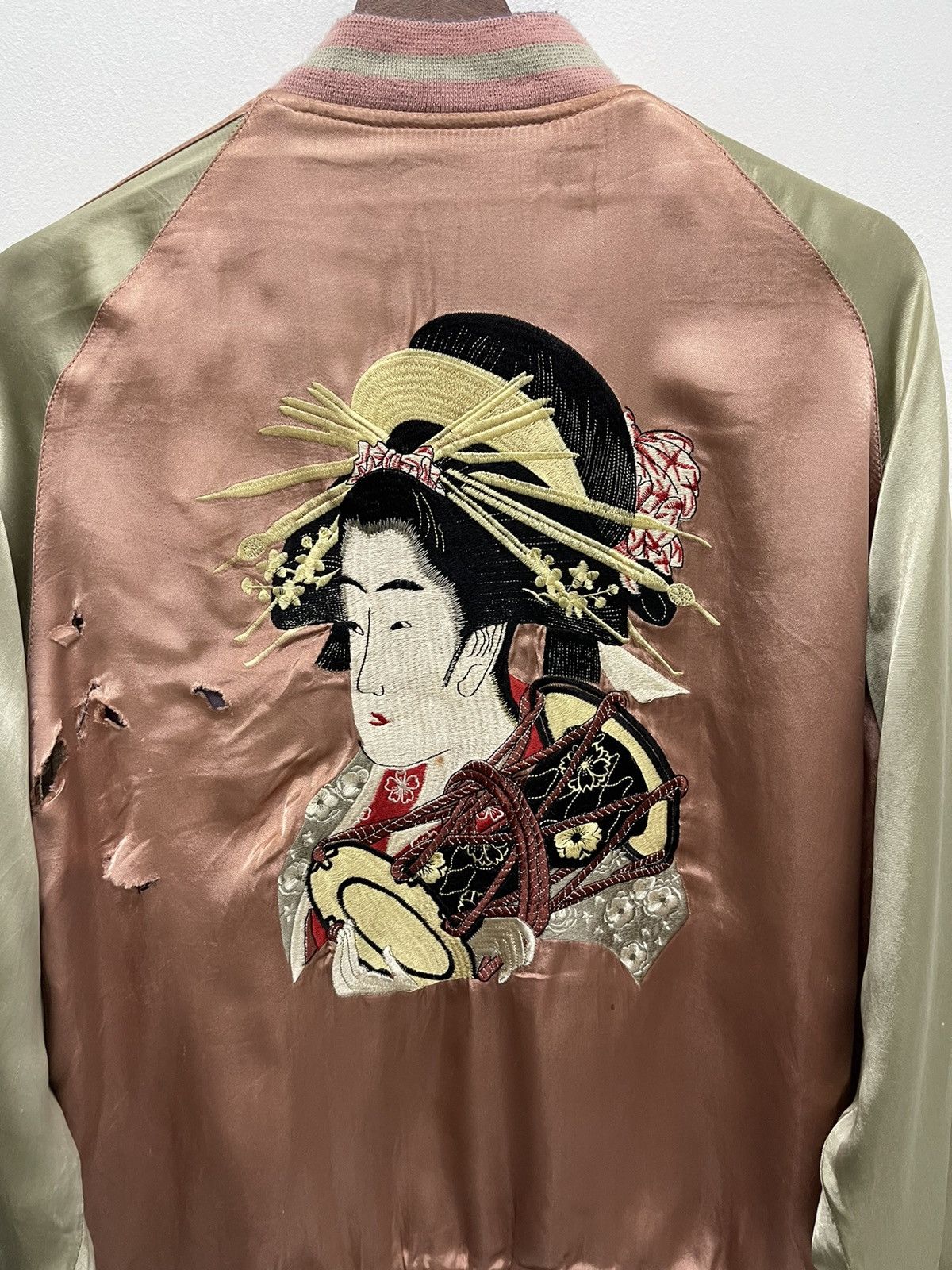 Japanese Brand × Vintage VINTAGE JAPAN SOUVENIR JACKET SUKAJAN GEISHA EMBROIDERY Size US L / EU 52-54 / 3 - 2 Thumbnail