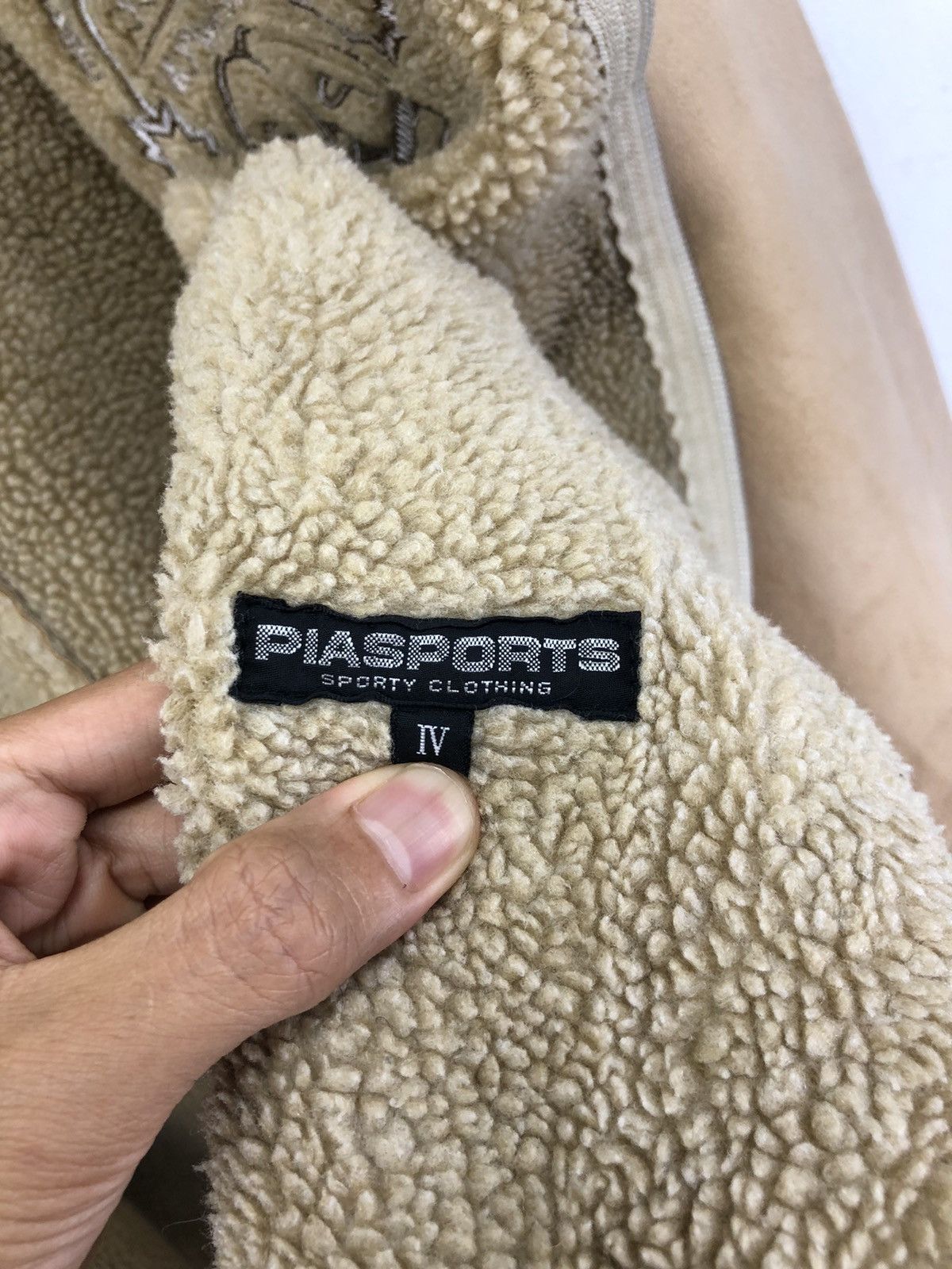 Vintage Vintage Piasports Suede Leather Fleece Linen Jacket Size US L / EU 52-54 / 3 - 15 Thumbnail
