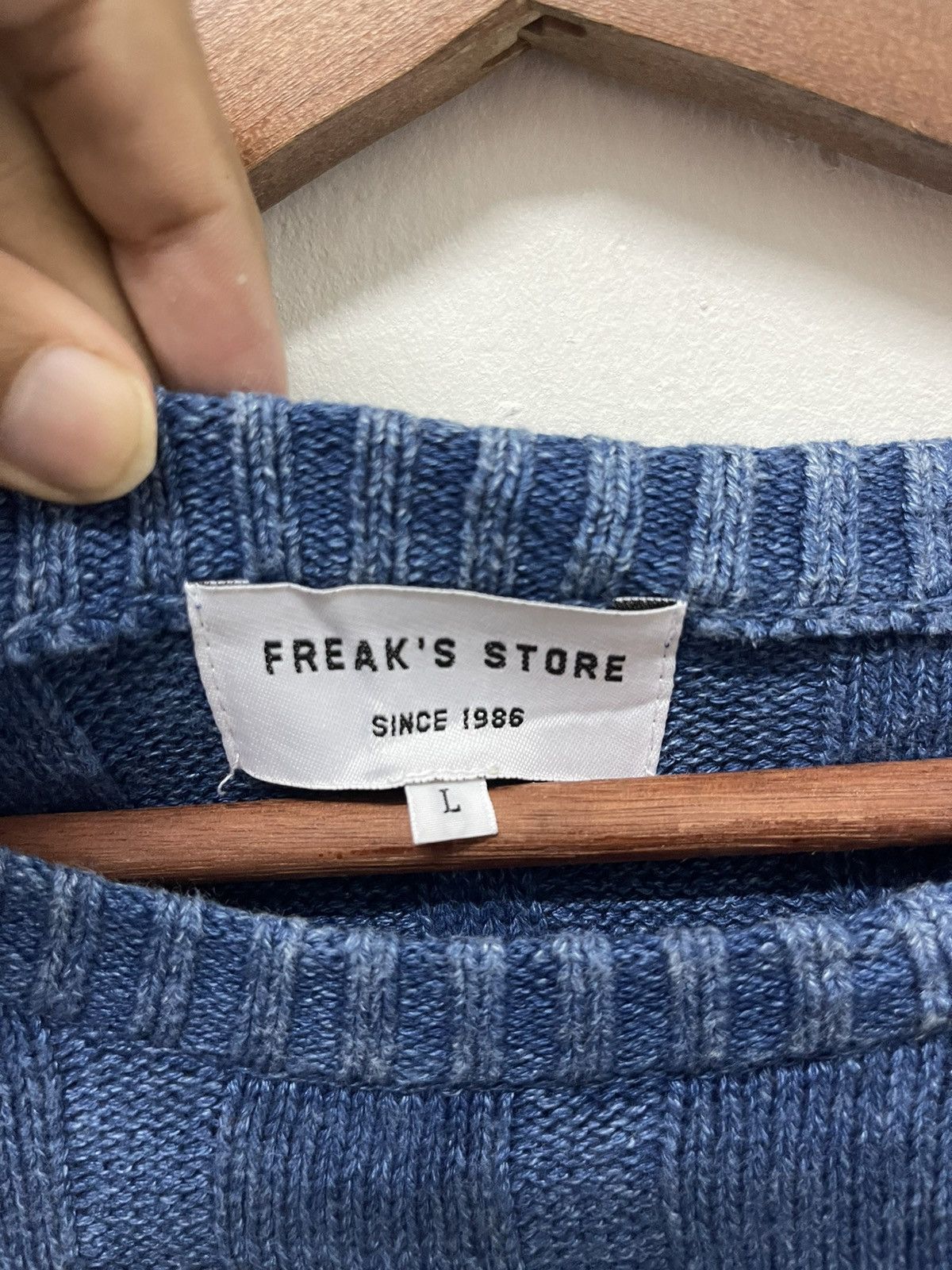 Indigo × Japanese Brand Y2K Japan Boro Indigo Dyed Blue Knitwear Size L / US 10 / IT 46 - 4 Thumbnail