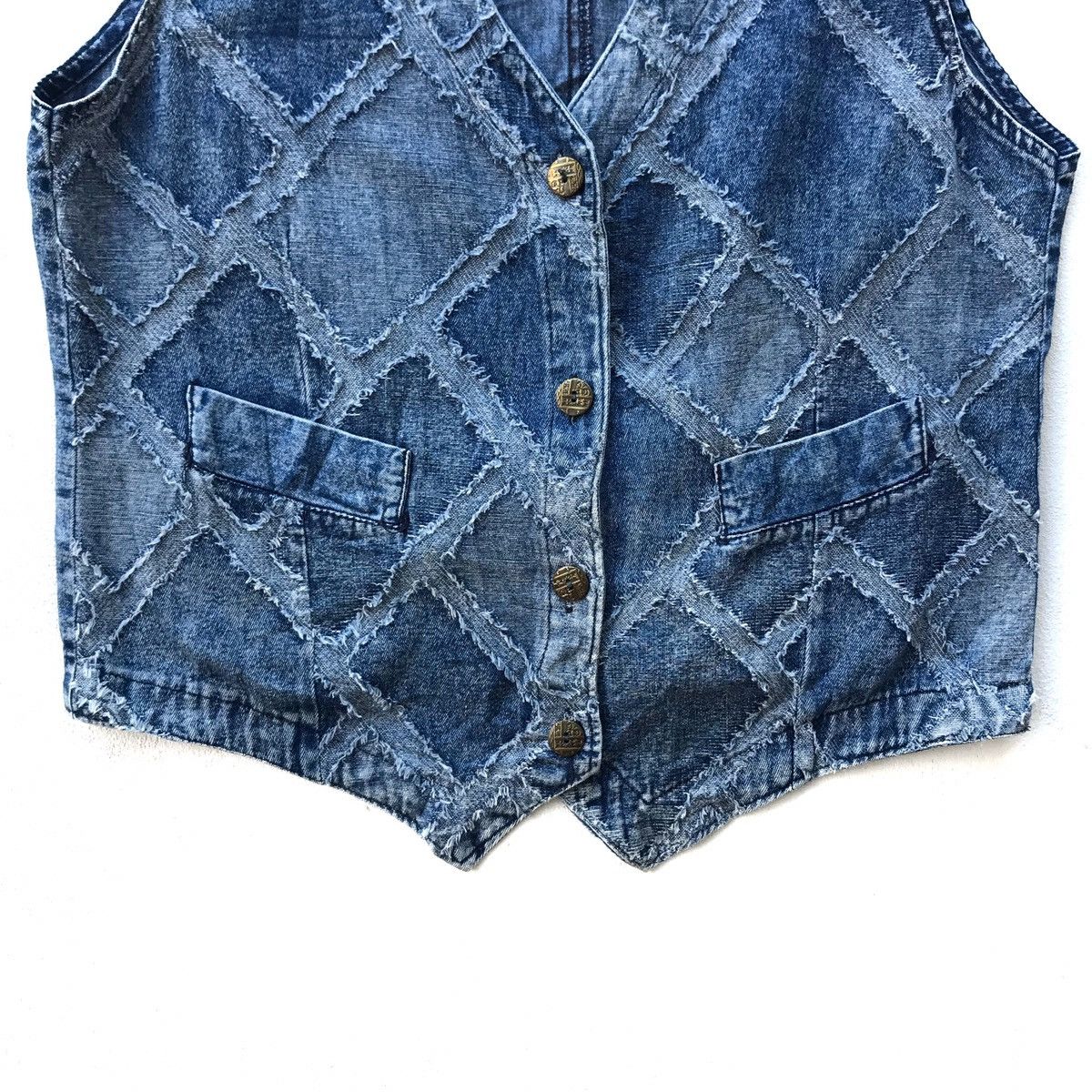 Japanese Brand Custom Boro Patchwork Soft Denim Vest Size US M / EU 48-50 / 2 - 4 Thumbnail