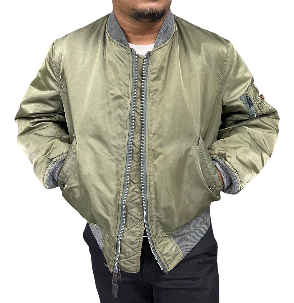 Alpha Industries Vintage Alpha Industries Bomber MA-1 Jacket Size US M / EU 48-50 / 2 - 4 Thumbnail