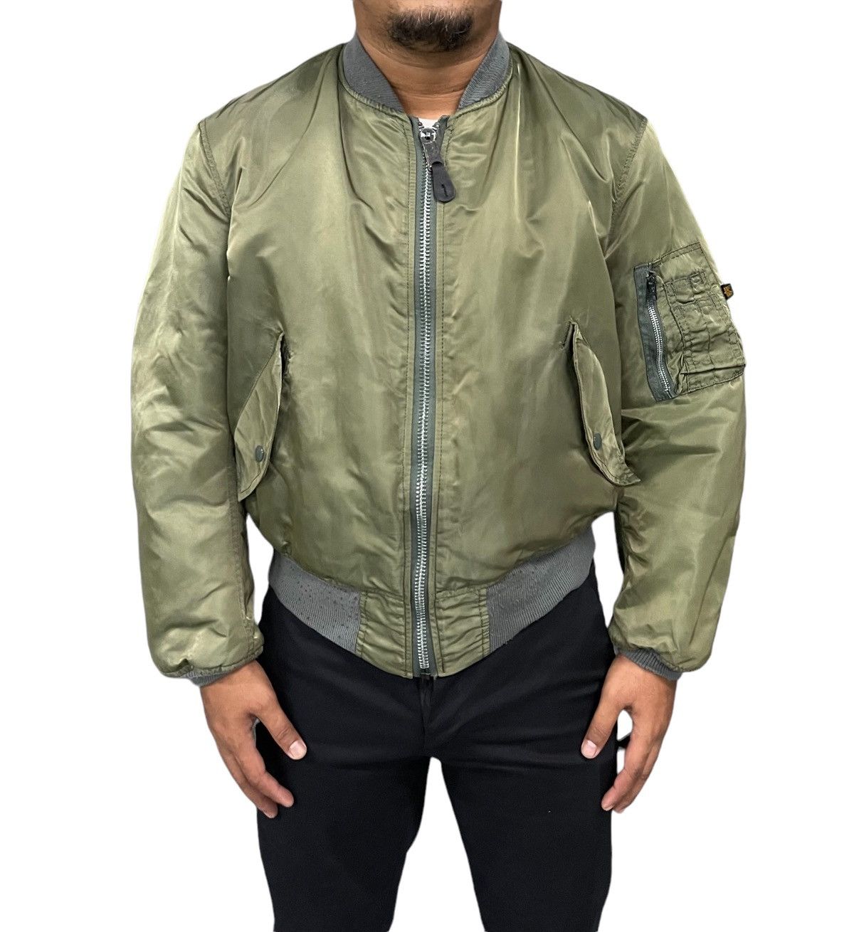 Alpha Industries Vintage Alpha Industries Bomber MA-1 Jacket Size US M / EU 48-50 / 2 - 3 Thumbnail