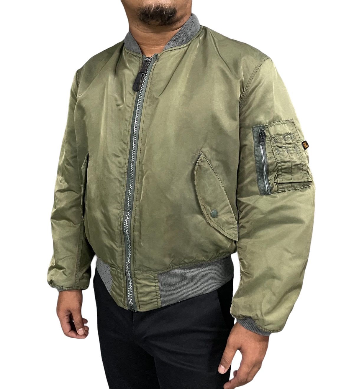 Alpha Industries Vintage Alpha Industries Bomber MA-1 Jacket Size US M / EU 48-50 / 2 - 2 Thumbnail