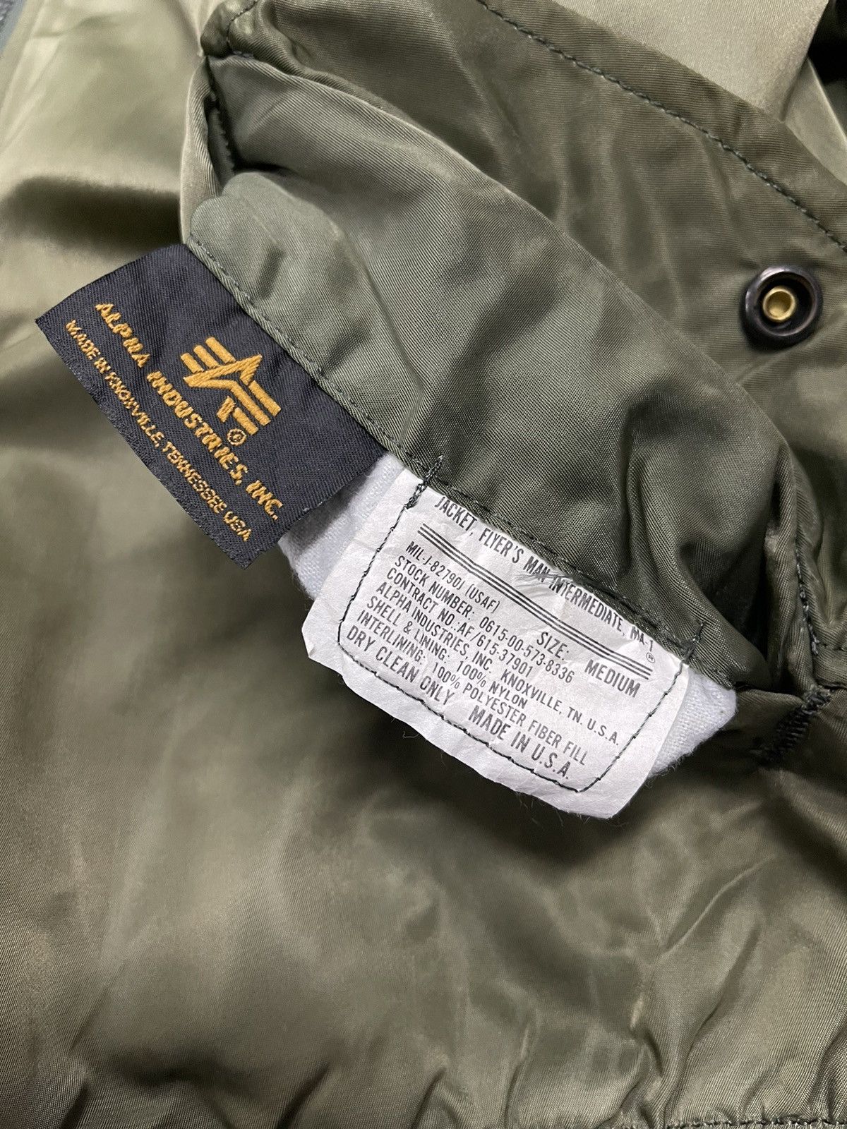 Alpha Industries Vintage Alpha Industries Bomber MA-1 Jacket Size US M / EU 48-50 / 2 - 6 Thumbnail