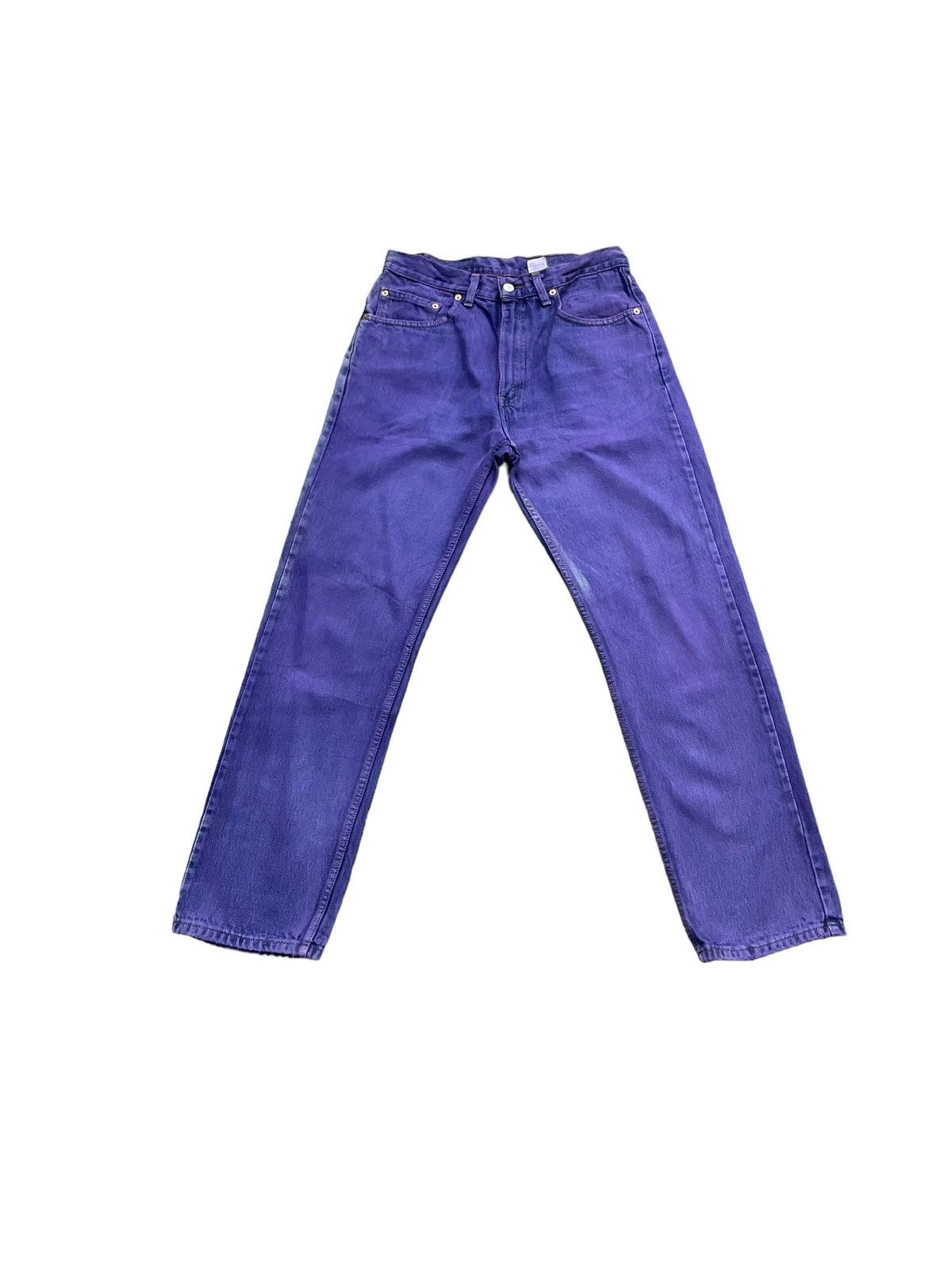 Levi's Vintage 2002 Levis 505 e Purple Dye Faded Denim Size US 31 - 1 Thumbnail