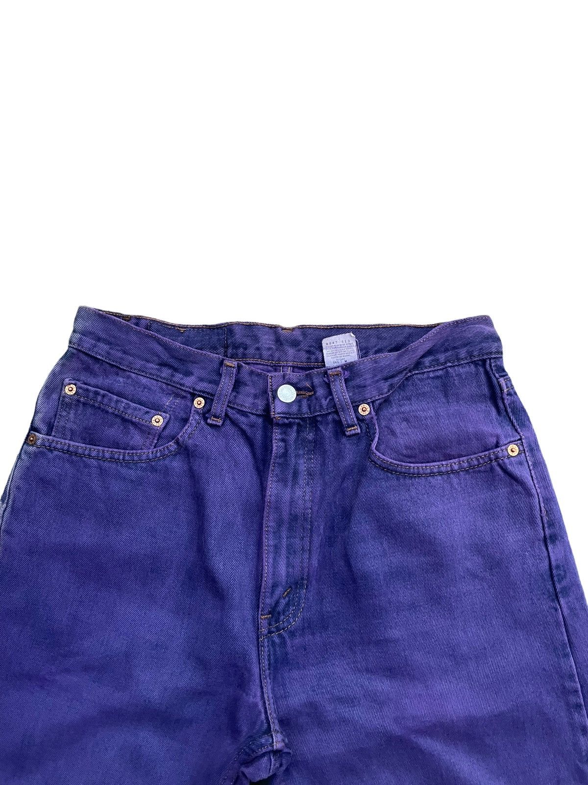 Levi's Vintage 2002 Levis 505 e Purple Dye Faded Denim Size US 31 - 4 Thumbnail