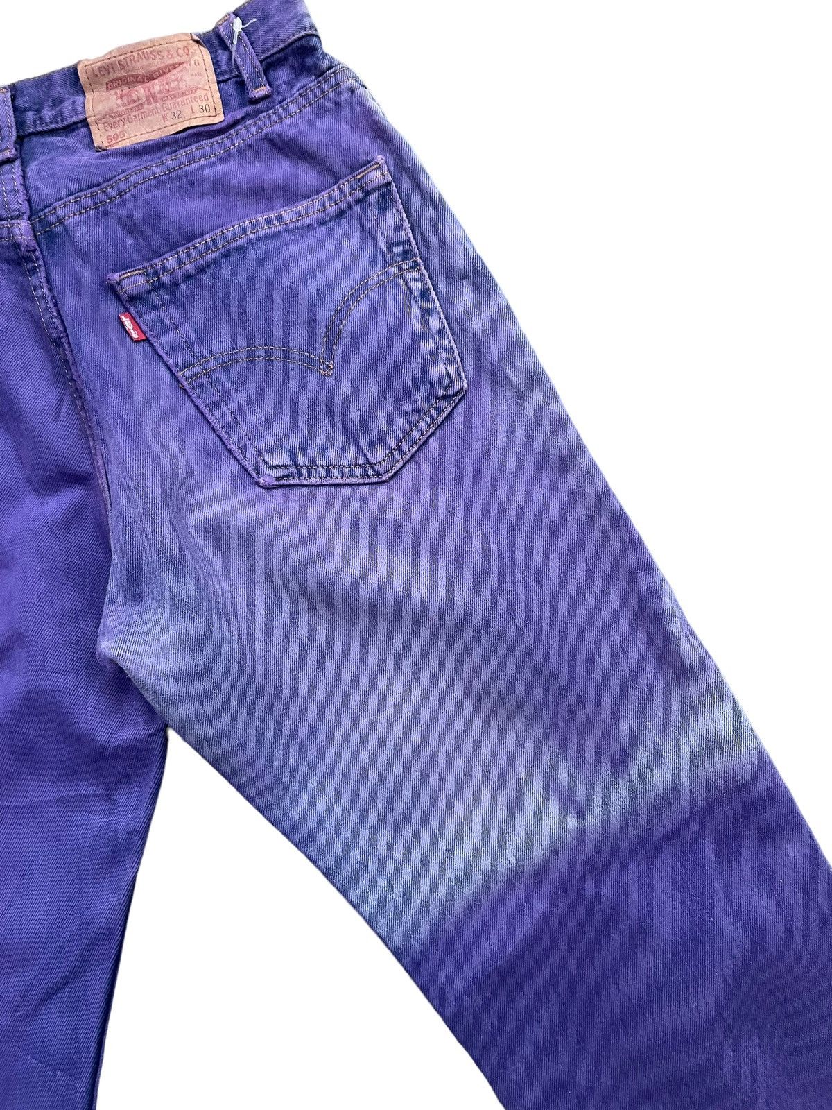 Levi's Vintage 2002 Levis 505 e Purple Dye Faded Denim Size US 31 - 7 Thumbnail