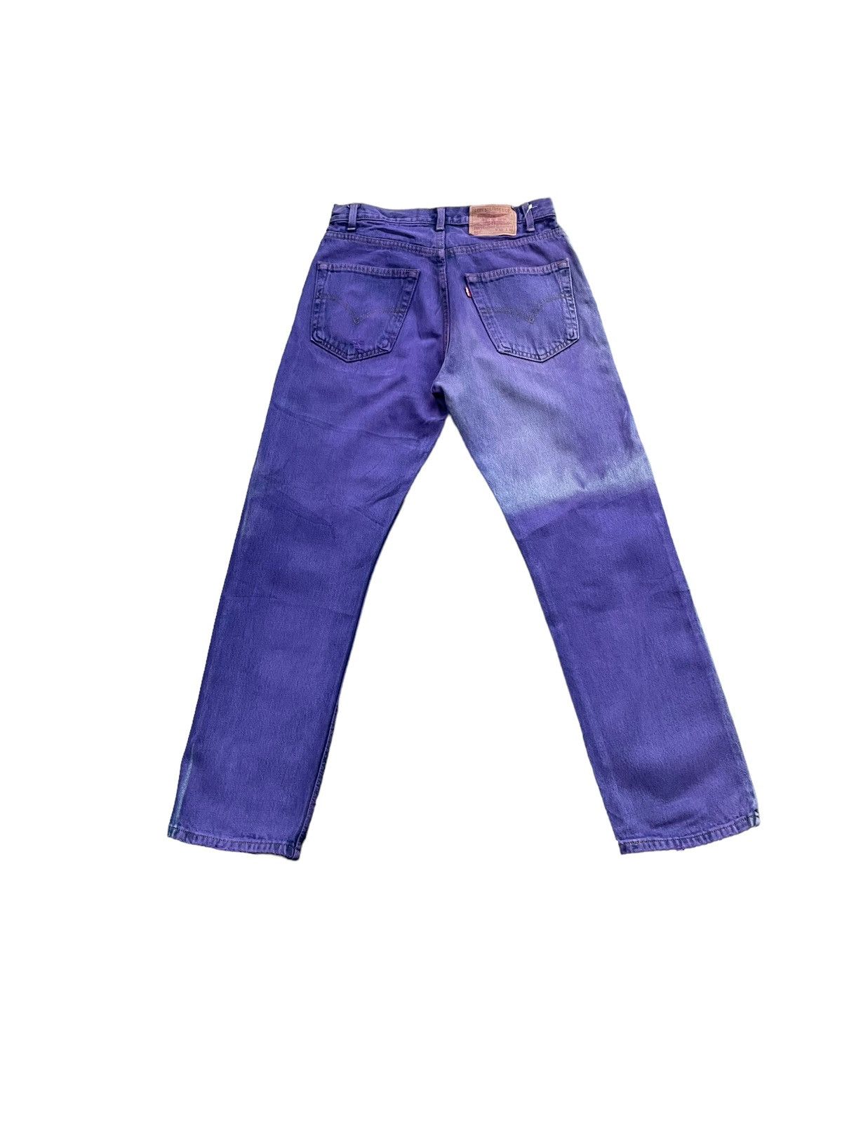 Levi's Vintage 2002 Levis 505 e Purple Dye Faded Denim Size US 31 - 5 Thumbnail