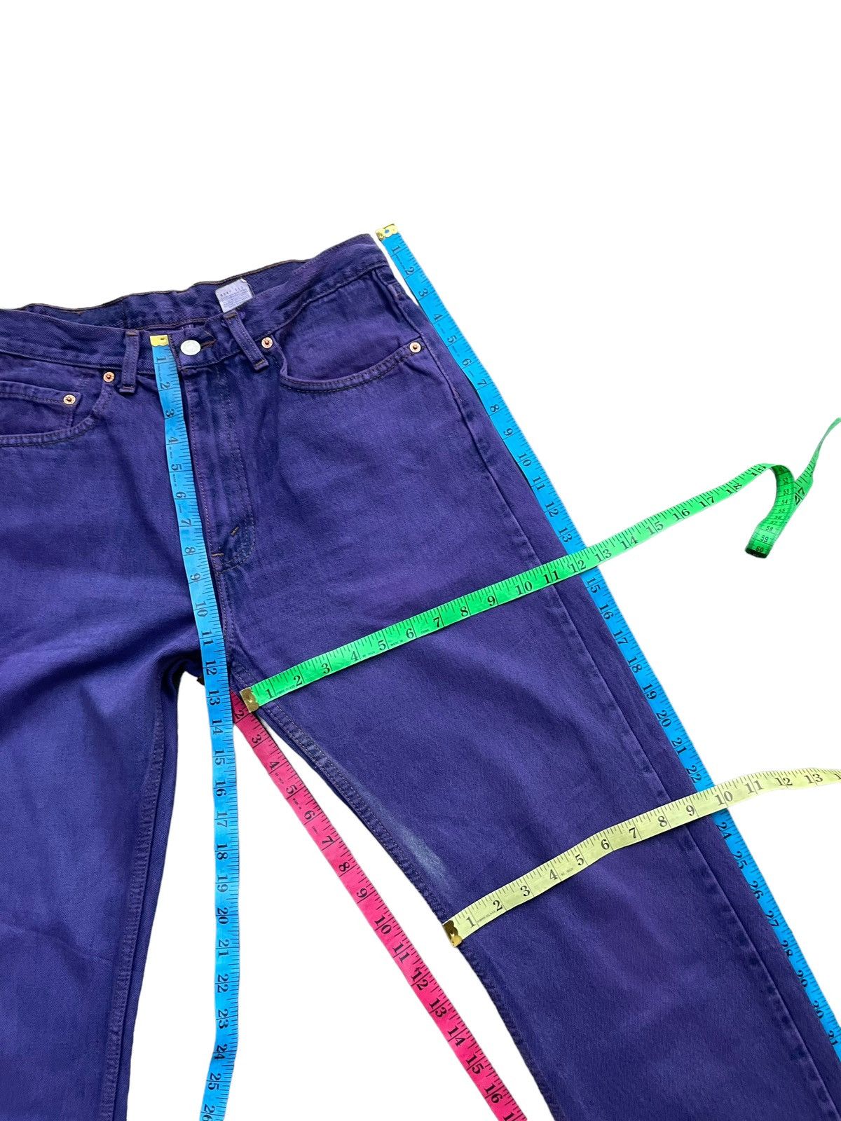 Levi's Vintage 2002 Levis 505 e Purple Dye Faded Denim Size US 31 - 19 Thumbnail
