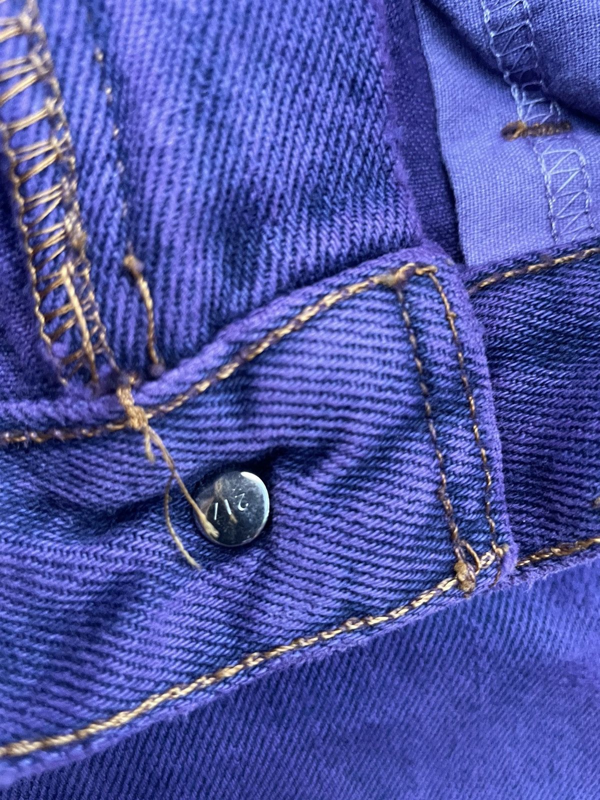 Levi's Vintage 2002 Levis 505 e Purple Dye Faded Denim Size US 31 - 13 Thumbnail