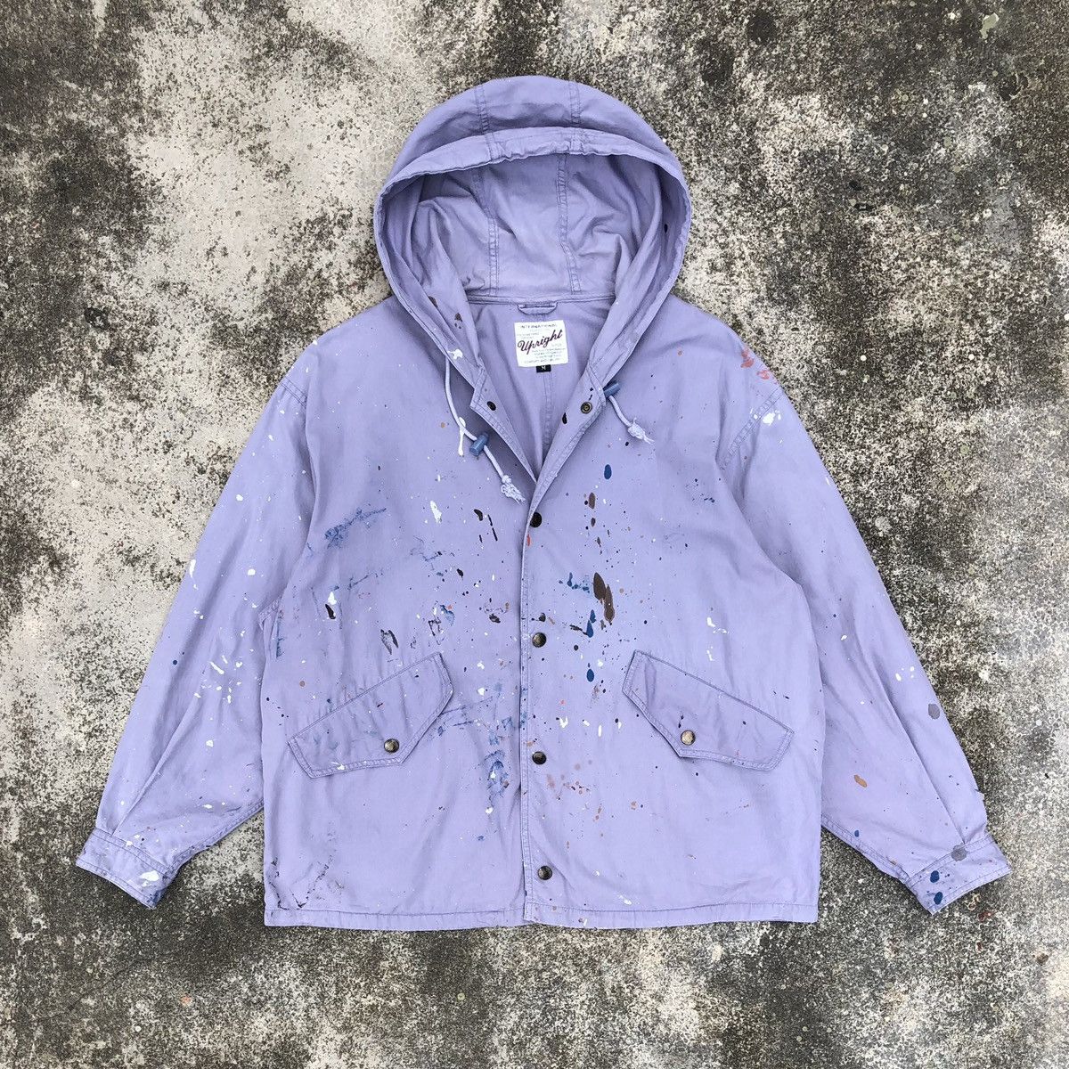 Vintage Vintage Sun Faded Upright Colour Painting Hooded Jacket Size US M / EU 48-50 / 2 - 2 Thumbnail