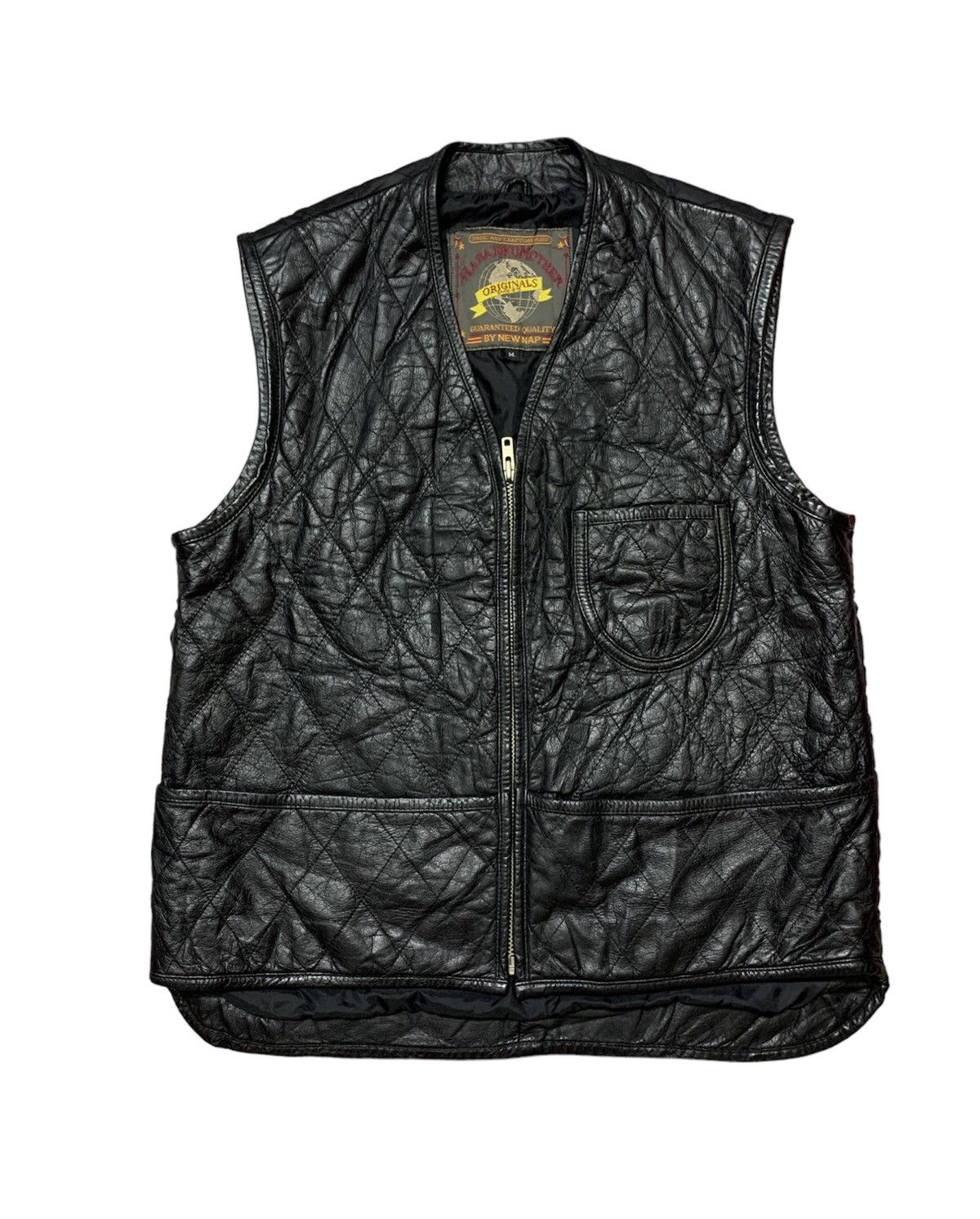 Hysteric Glamour × Japanese Brand Japanese Leather HARAJUKUMOTHERS Quilted Vest Cafe Racer Size US L / EU 52-54 / 3 - 1 Thumbnail