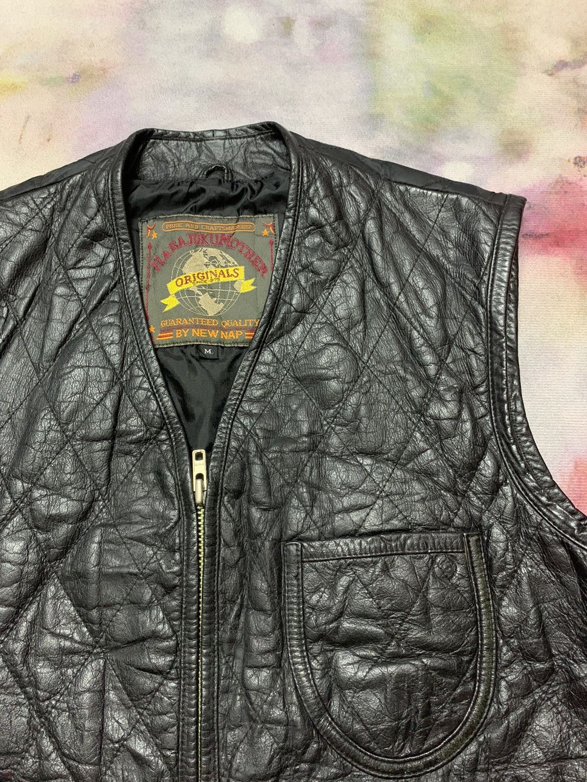 Hysteric Glamour × Japanese Brand Japanese Leather HARAJUKUMOTHERS Quilted Vest Cafe Racer Size US L / EU 52-54 / 3 - 3 Thumbnail