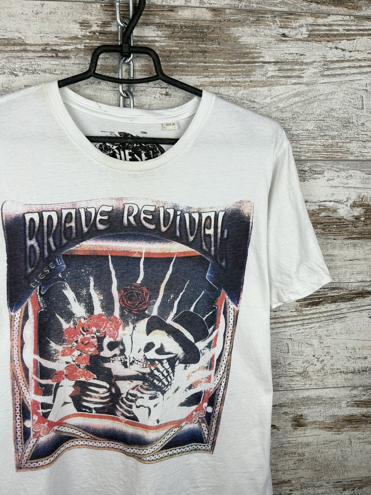 Diesel × Vintage Mens Vintage brave revival diesel T Shirt streetwear tee y2k Size US L / EU 52-54 / 3 - 3 Thumbnail