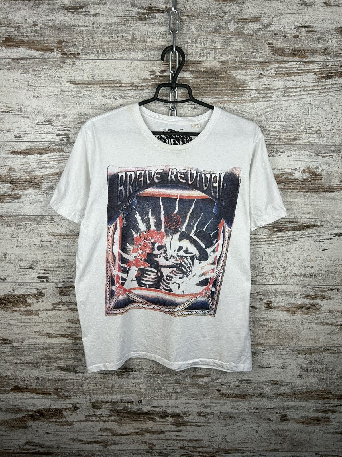 Diesel × Vintage Mens Vintage brave revival diesel T Shirt streetwear tee y2k Size US L / EU 52-54 / 3 - 1 Thumbnail