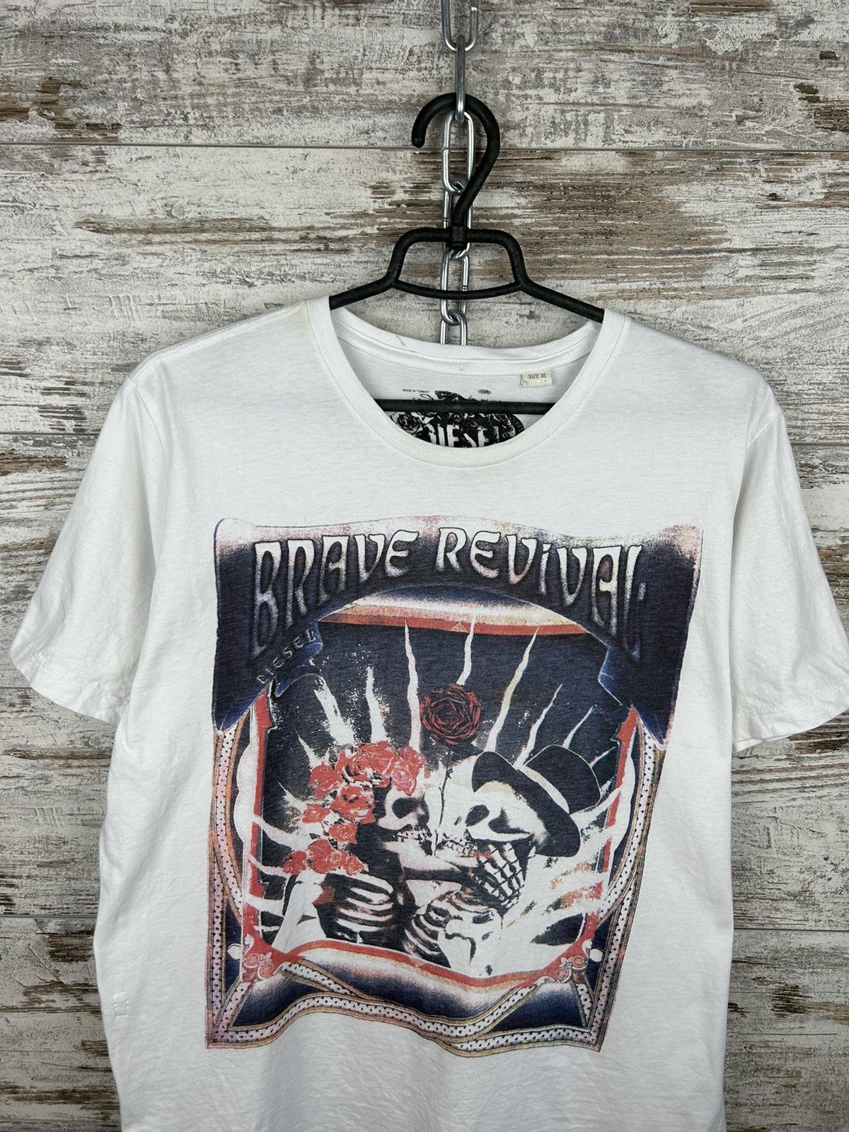 Diesel × Vintage Mens Vintage brave revival diesel T Shirt streetwear tee y2k Size US L / EU 52-54 / 3 - 2 Thumbnail