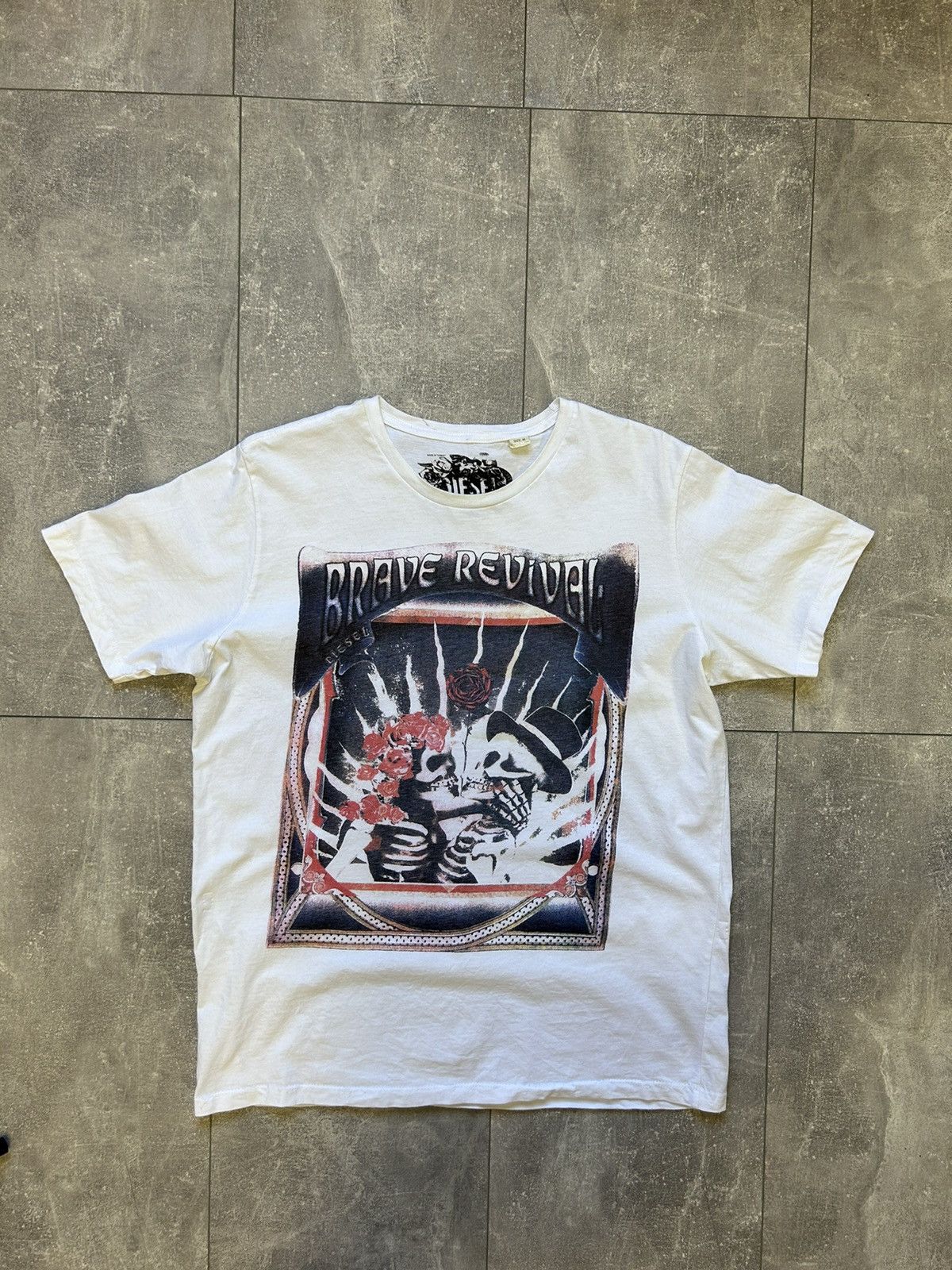 Diesel × Vintage Mens Vintage brave revival diesel T Shirt streetwear tee y2k Size US L / EU 52-54 / 3 - 14 Thumbnail