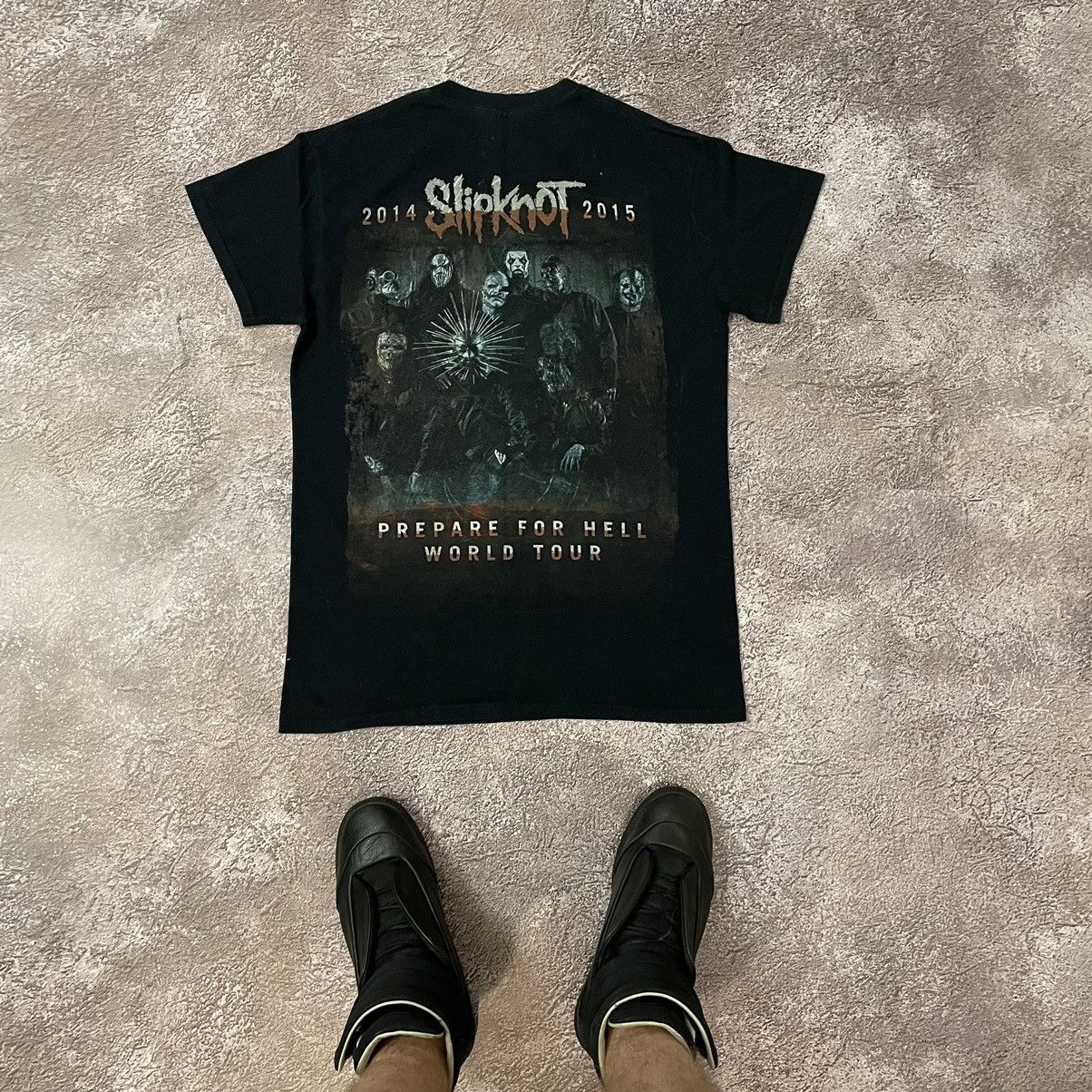 Vintage Vintage Y2K Slipknot Band Tee Sun Faded Graphic Punk Baggy M Size US M / EU 48-50 / 2 - 2 Thumbnail