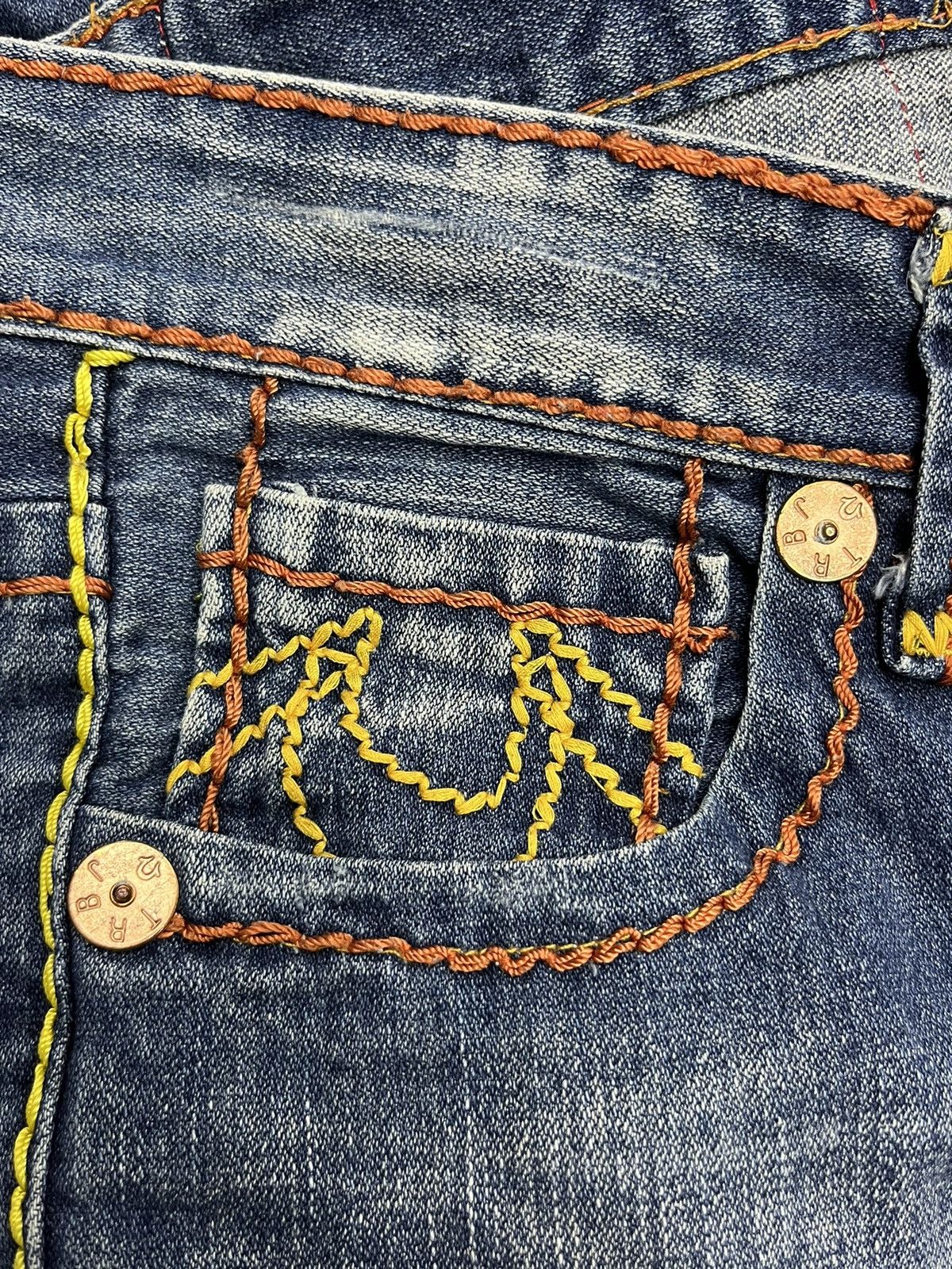 True Religion × Vintage FYE🔥TRUE RELIGION BILLY SUPER T Big Stitch Easy Fit Denim💥 Size US 31 - 8 Thumbnail