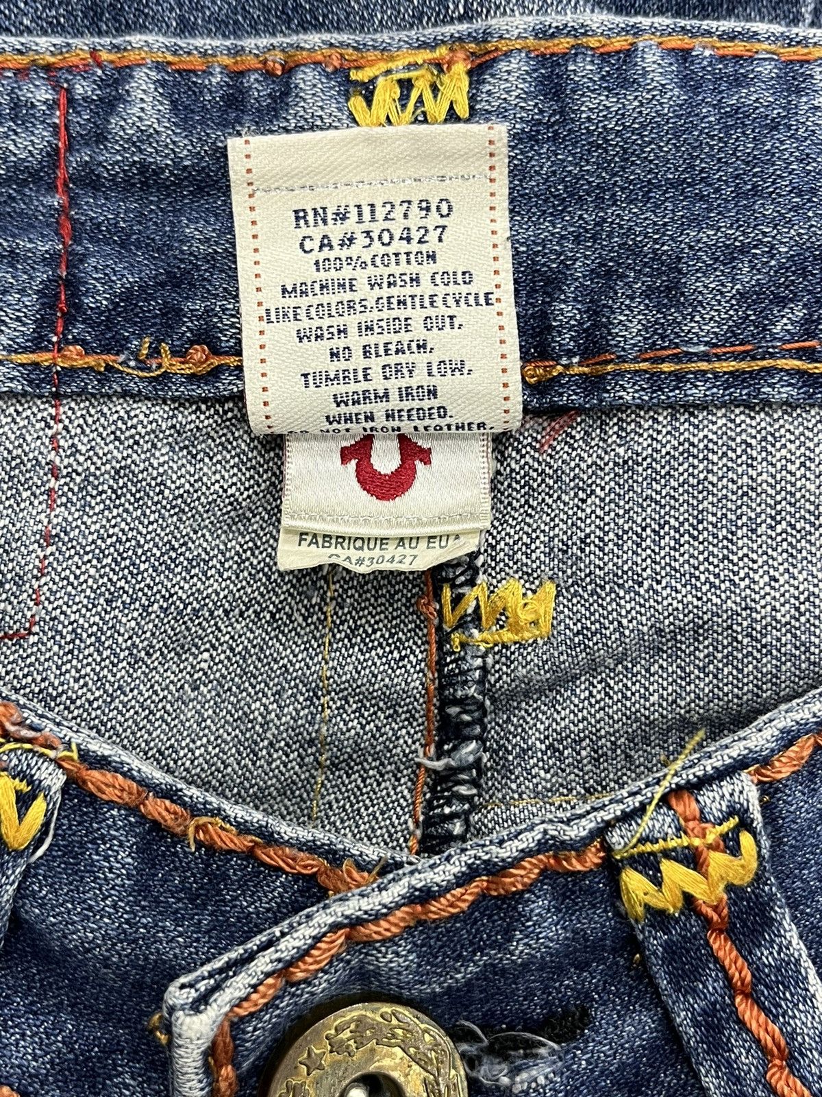 True Religion × Vintage FYE🔥TRUE RELIGION BILLY SUPER T Big Stitch Easy Fit Denim💥 Size US 31 - 13 Thumbnail