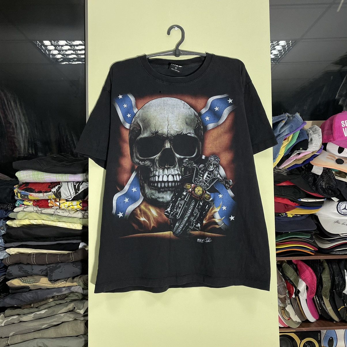 Vintage Vintage Y2K Skull Graphic Tee Streetwear Horror Punk Baggy L Size US L / EU 52-54 / 3 - 3 Thumbnail