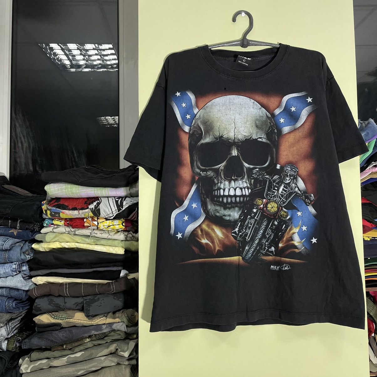 Vintage Vintage Y2K Skull Graphic Tee Streetwear Horror Punk Baggy L Size US L / EU 52-54 / 3 - 6 Thumbnail