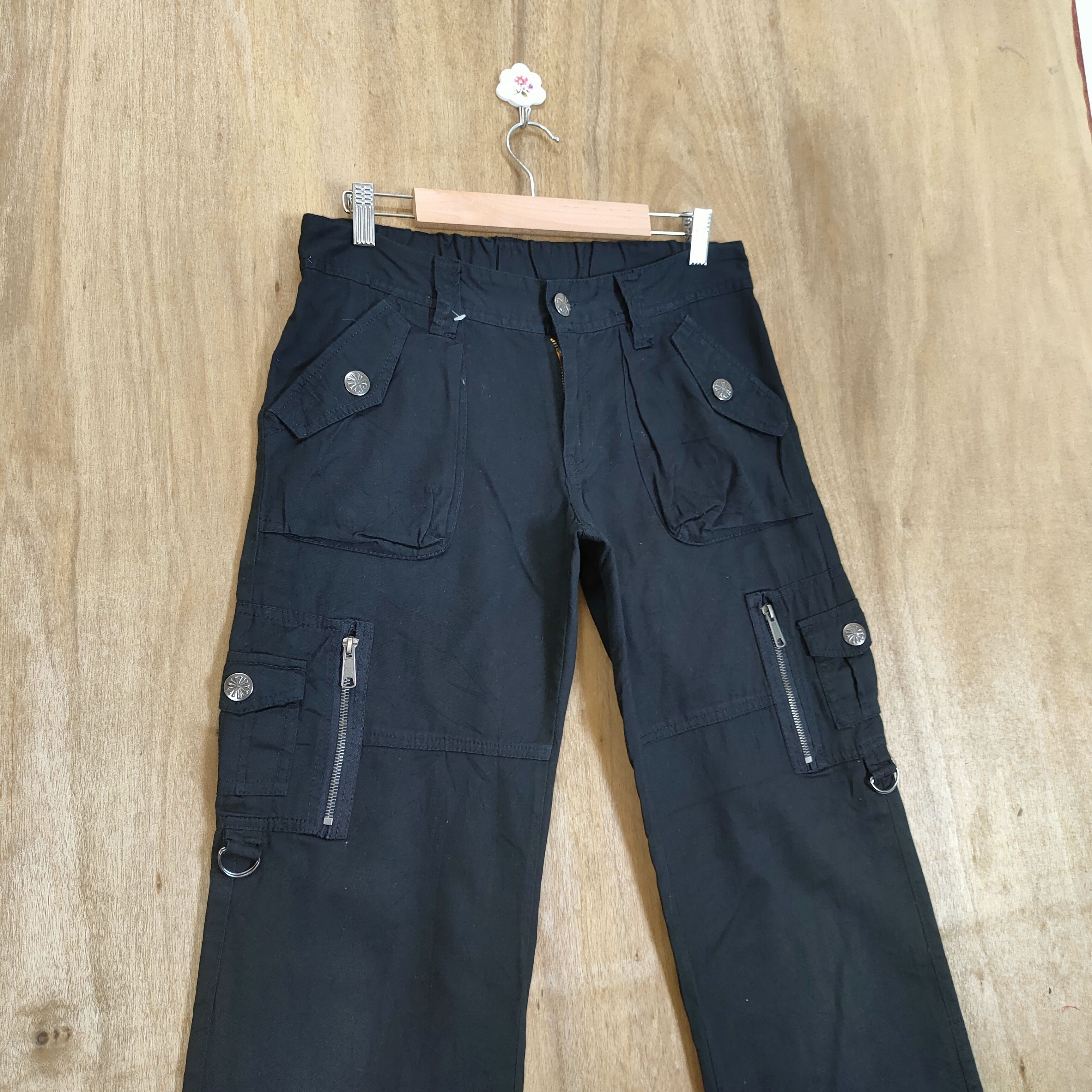 Japanese Brand JAPANESE BRAND BLACK CARGO PANTS Size US 29 - 4 Thumbnail