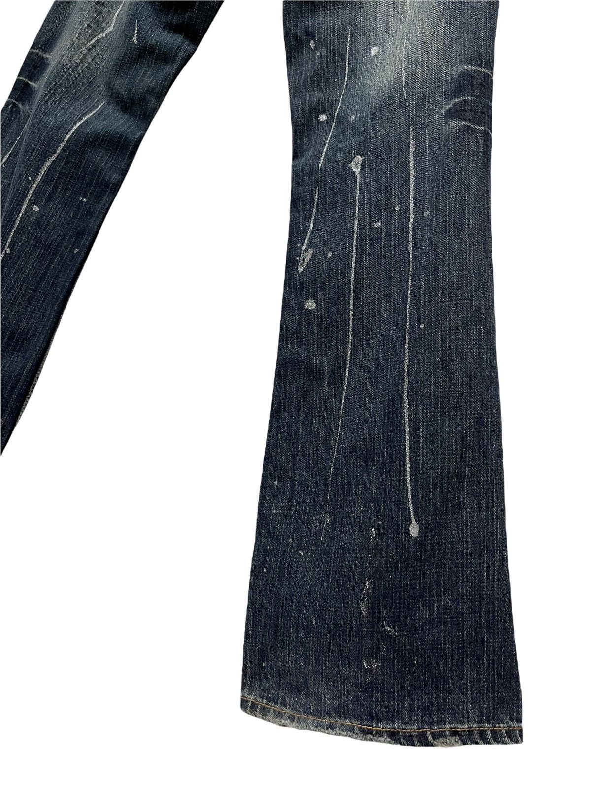 Japanese Brand 🔥ROOT 3 Distressed Sashiko Embroidery Style FLARED Denim Size US 29 - 11 Thumbnail