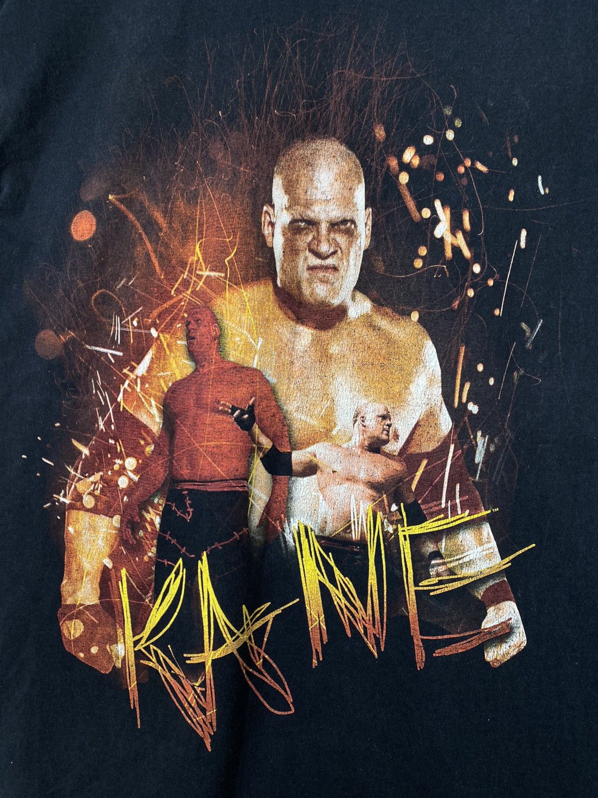 Vintage × WWE × WWF WWE Kane vintage black T-shirt 2008 WWF Wrestling Size US S / EU 44-46 / 1 - 2 Thumbnail