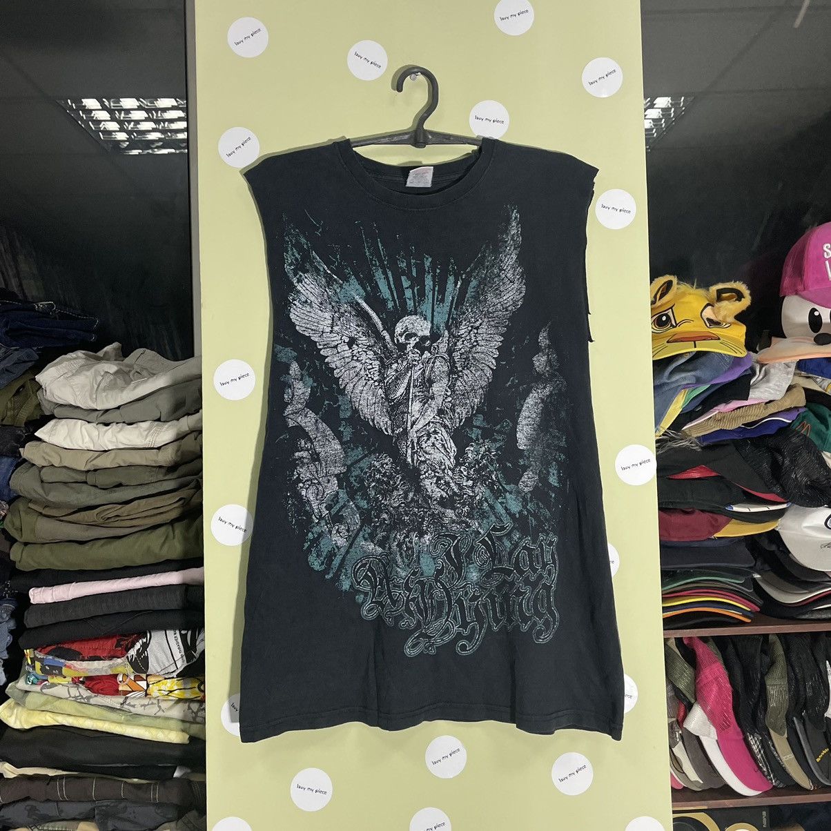 Vintage Vintage Y2K Goth Skull Graphic Sleeveless Tee Black Faded L Size US L / EU 52-54 / 3 - 1 Thumbnail